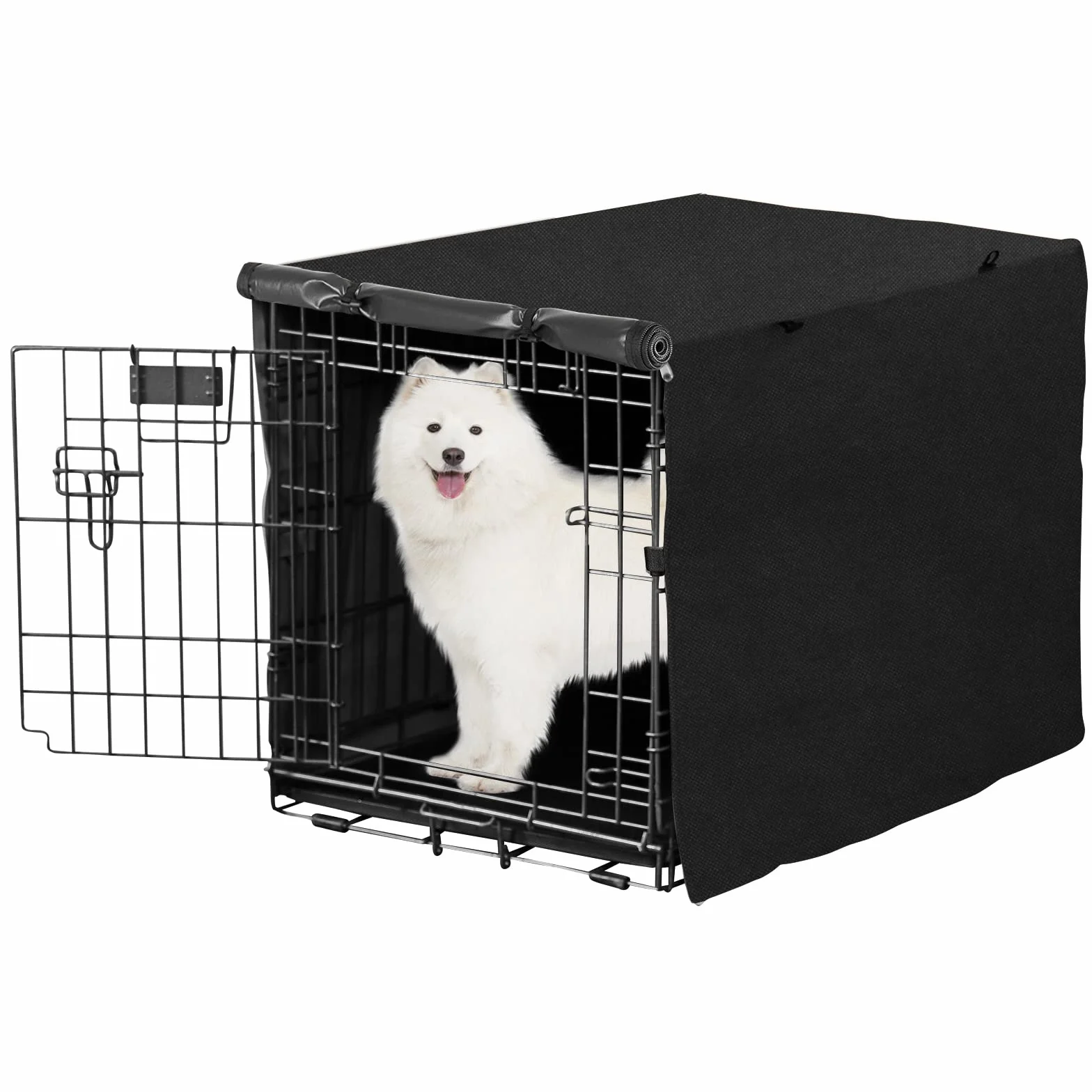 X-ZONE PET Copertura per gabbia per cani a doppia porta, in poliestere, per cani da compagnia (adatta per casse metalliche da 24, 30, 36, 42, 122 cm)