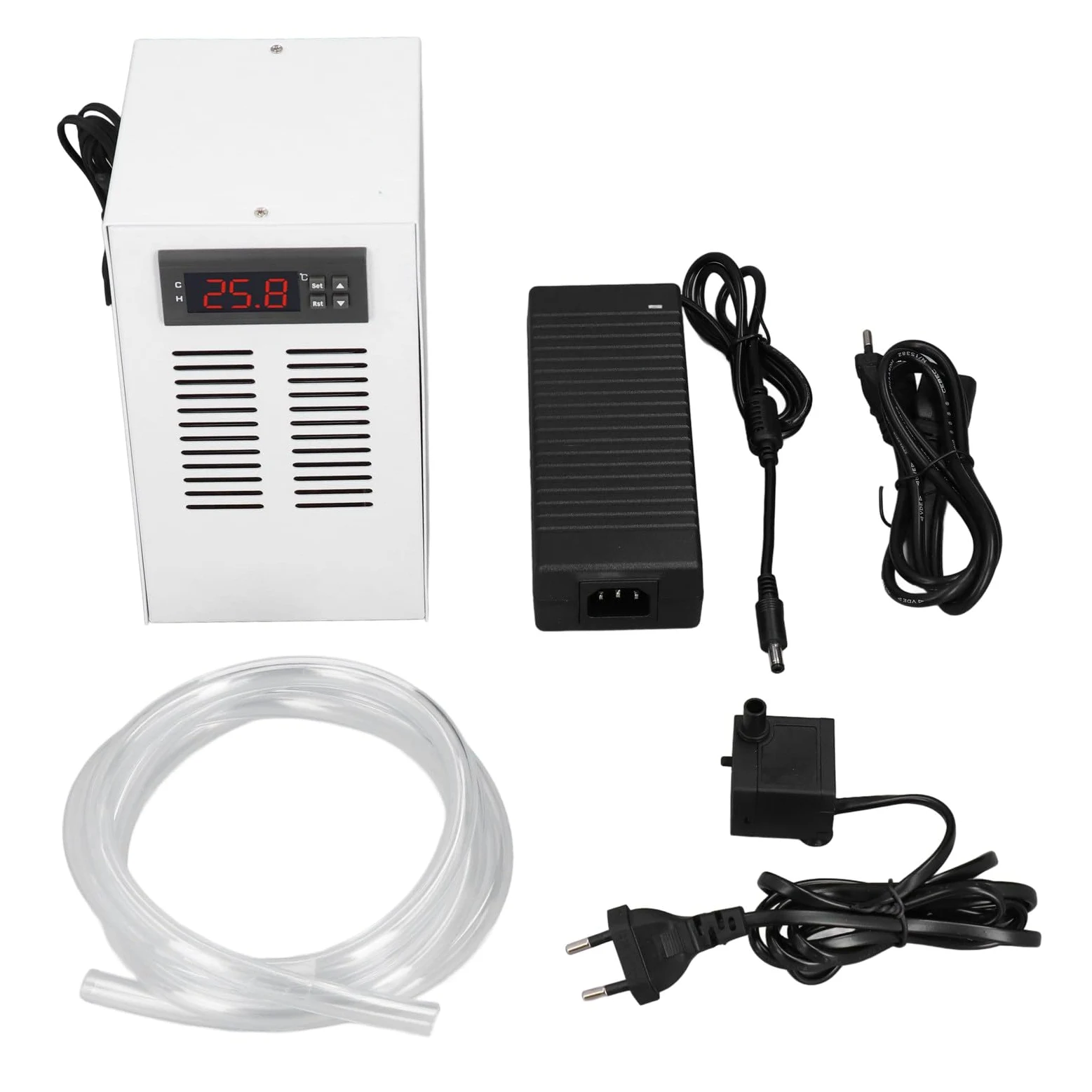 Bewinner Refrigeratore per Serbatoio d'Acqua, Mantiene la Temperatura Ottimale Refrigeratore d'Acqua per Acquario, Raffreddamento Elettronico Rapido, Funzionamento Silenzioso (Spina