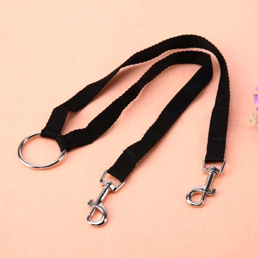 Morbido Guinzaglio Per Cani Guinzaglio Per Accoppiatore Per Cani In Nylon Corda Per Trazione Al Per Due Collare Per Guinzagli Per Cuccioli Antiscivolo Flexi(Black,2 * 45cm)