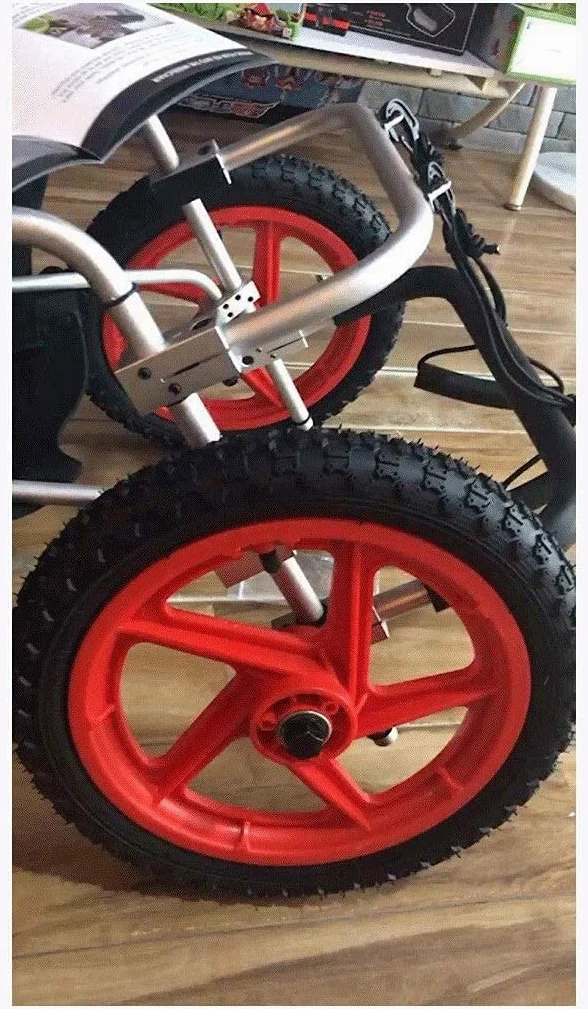 Sedia a Rotelle per Cane Carrellino Scooter Carrozzina per Cani,Adatto a Animali Domestici Disabili Piedi Gambe Posteriori Riabilitazione,Regolabile,2 Ruote