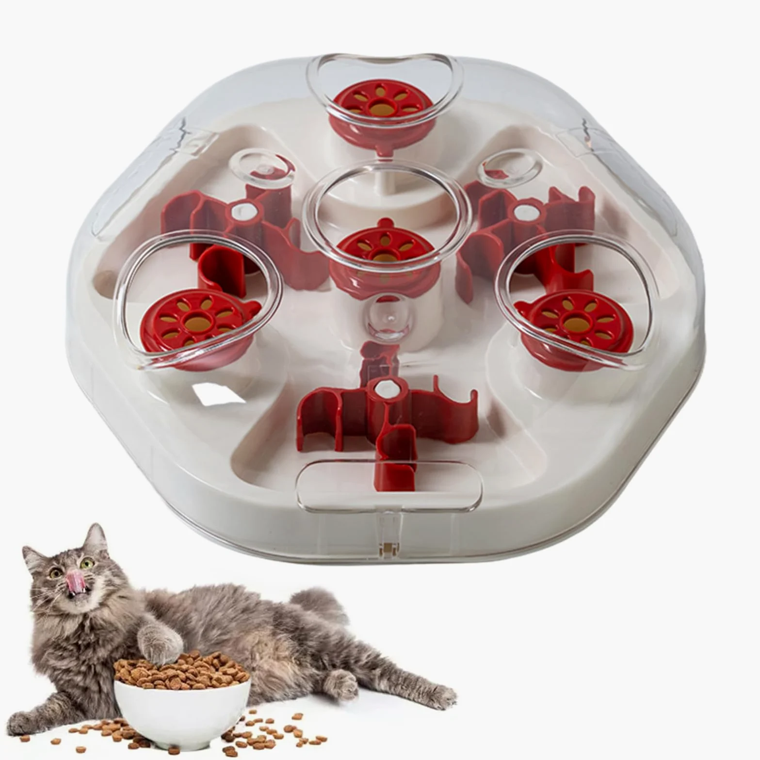 Giocattolo Puzzle Per Cani Mangia Lento Con Fori Per Bocconcini | Distributore Interattivo Per Addestramento Dentizione Masticazione Domestico Anti Noia Stimolazione