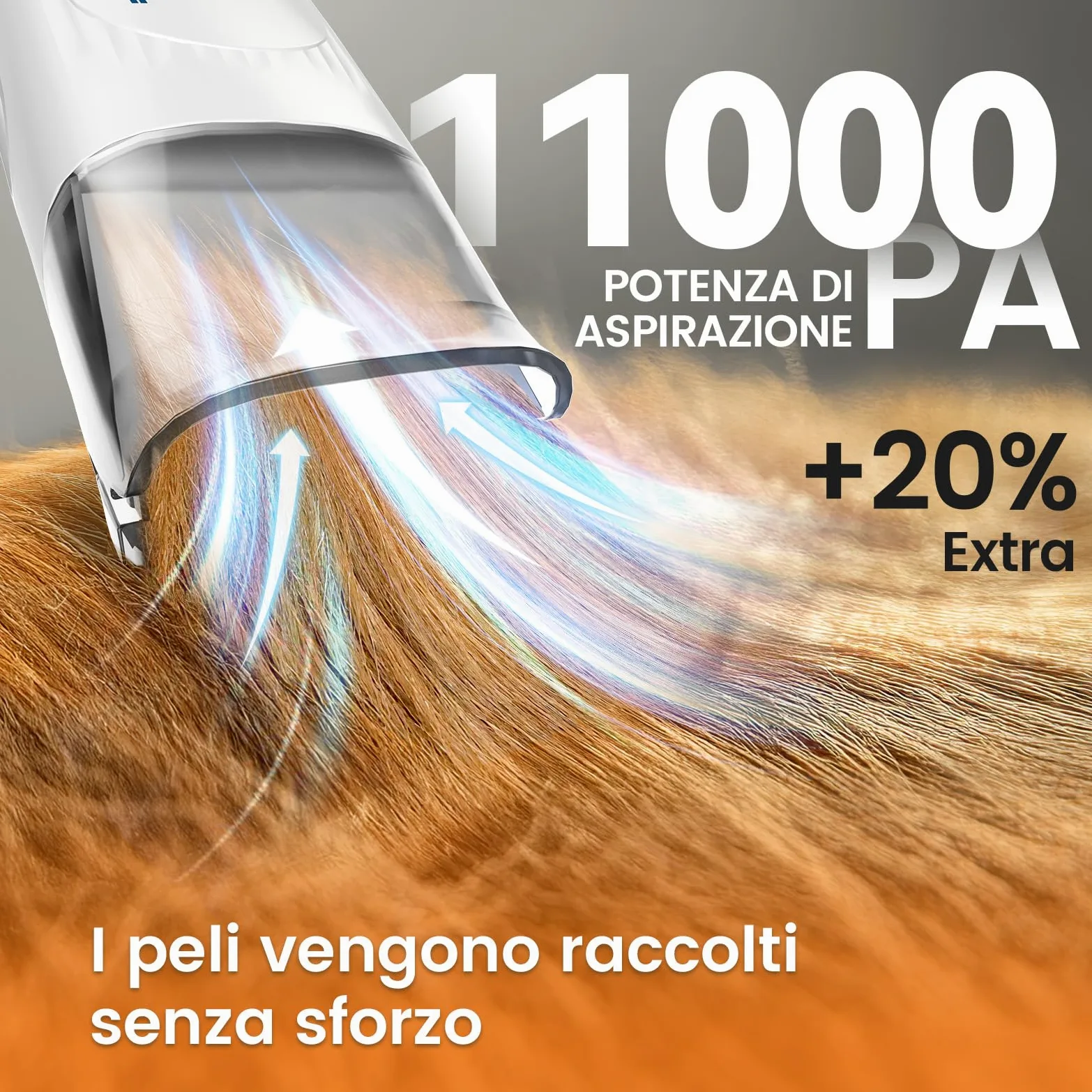 oneisall toelettatura e aspirazione a Vuoto per Animali Domestici, Tosatrice per Cani e Gatto Pelo Lungo Professionale, 7 Strumenti per la toelettatura Per la depilazione di cani e gatti (1,5L)