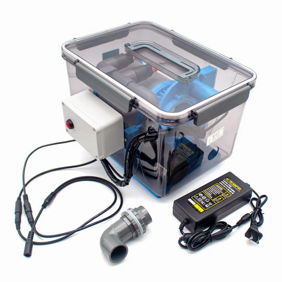 Filtro a Controlavaggio Automatico 110-220 V, Microfiltro a Tamburo Rotante per Laghetti e Acquari, Rete in Acciaio Inox a 200 Mesh