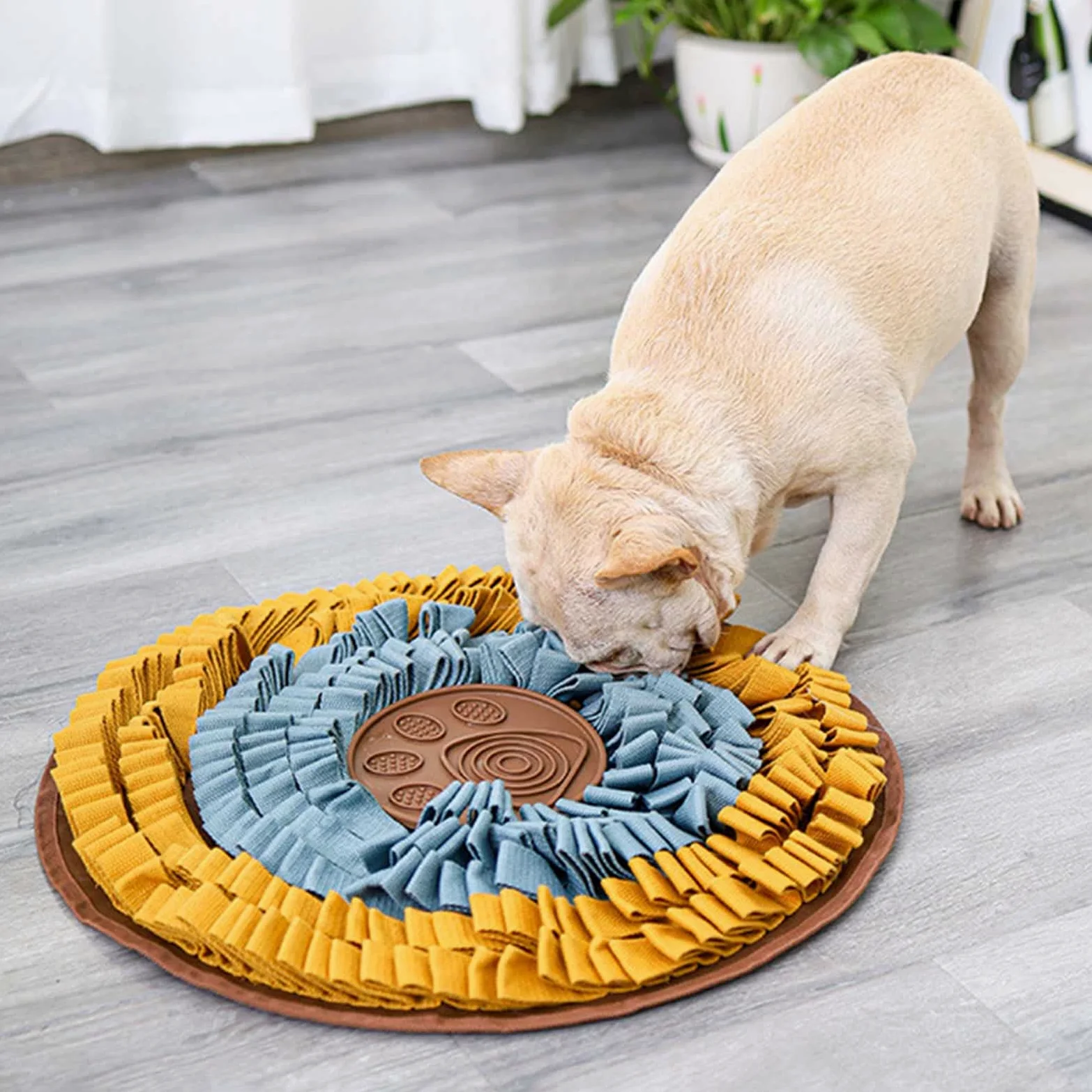 Tappetino da fiuto per cani con alimentatore lento e puzzle, lavabile in lavatrice