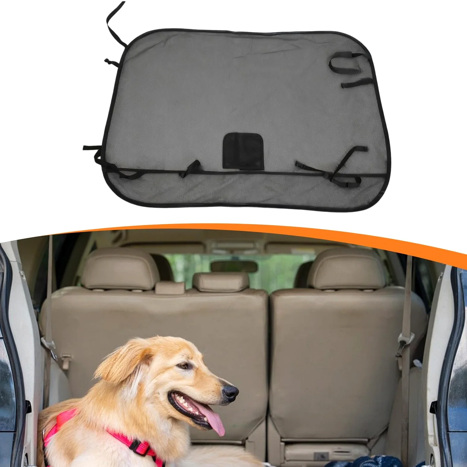 Generic Barriera Cane Rete Divisorio Animali Domestici Realizzata in PVC Robusto con Visibilità Chiara E Fissaggio Regolabile Adatta per, 133 Cm X 97 Cm