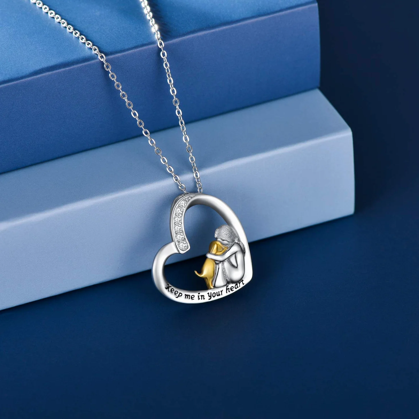 Collana con ciondolo a forma di cane, in argento Sterling 925, per ceneri e ceneri, regalo commemorativo a tema cane