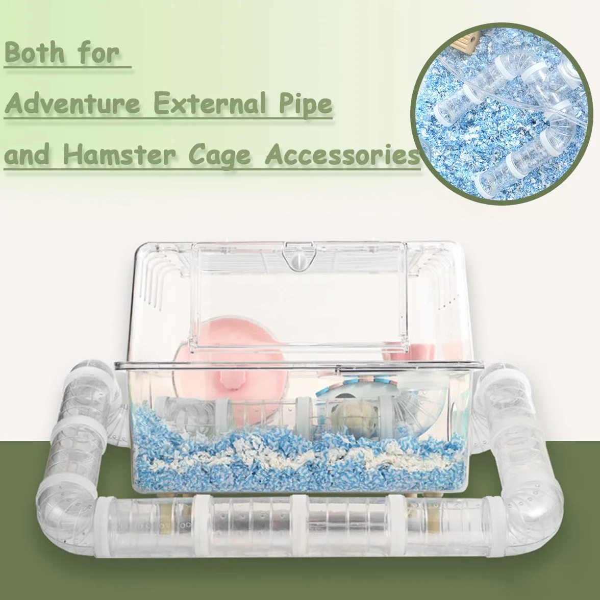 2 kit di tubi per criceto, fai da te, tunnel per criceti, avventura, tubo esterno, collegamento trasparente, per ratto e criceti, accessori per criceti, topo, piccoli animali, sport, expand Space