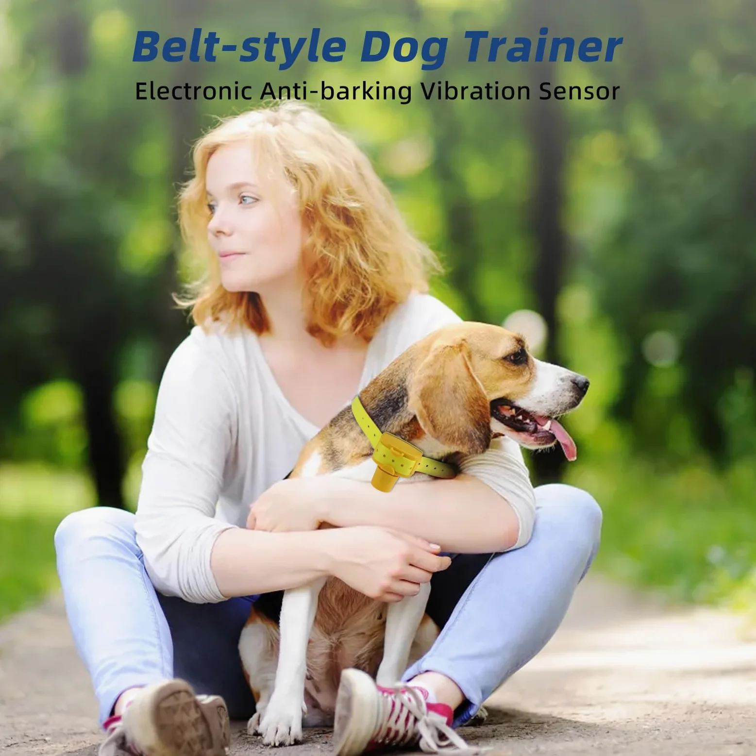 Collare da Addestramento per Cani con Telecomando Advanced Beeper Chien 8 modalità Audio Controllo 1000 M per Cani di Taglia Grande, Materiale PU