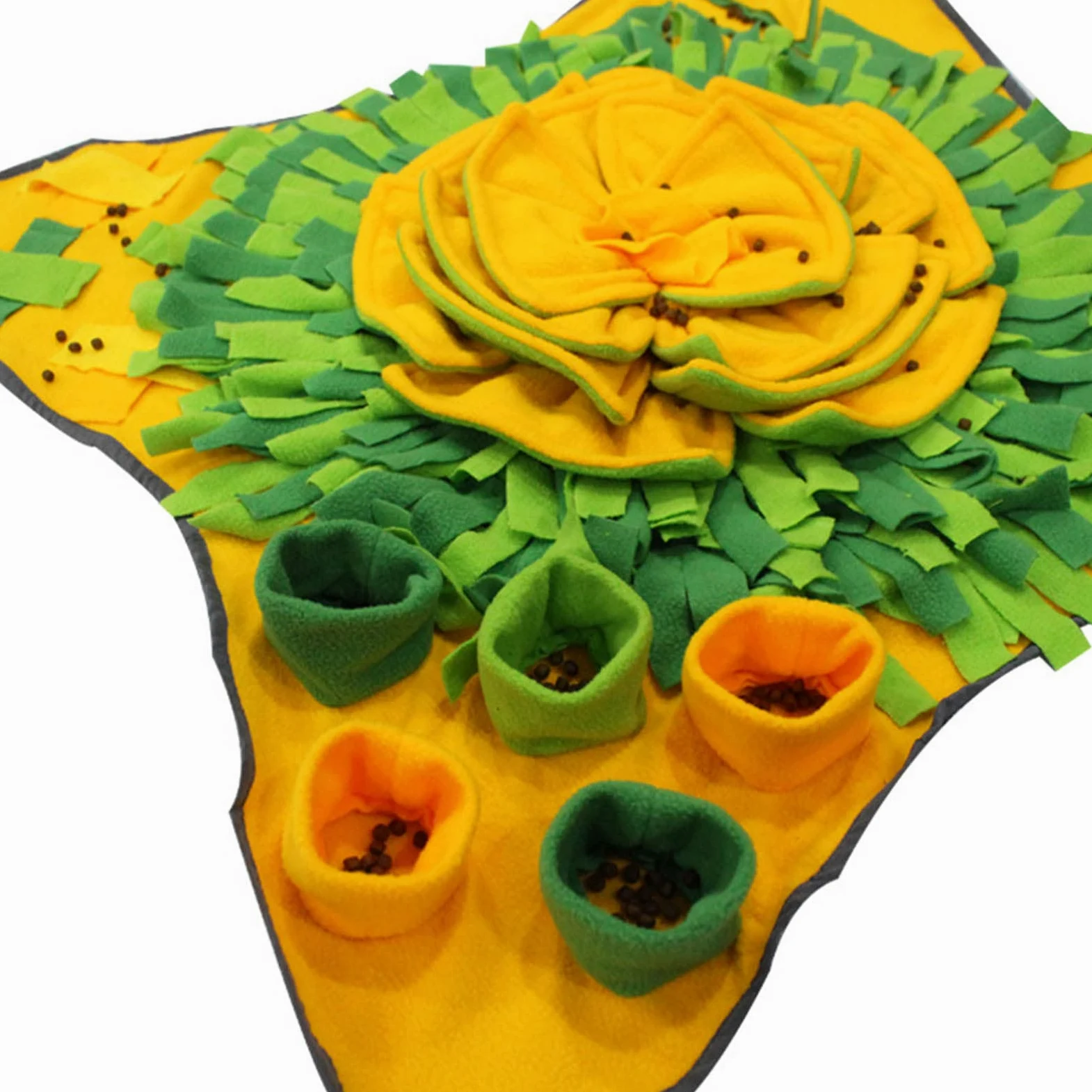 Cane Peluche Snuffle Mat Ripieni Trattare Dispensing Fiore Interattivo Masticare Alleviare Lo Stress Migliorare Per La Salute