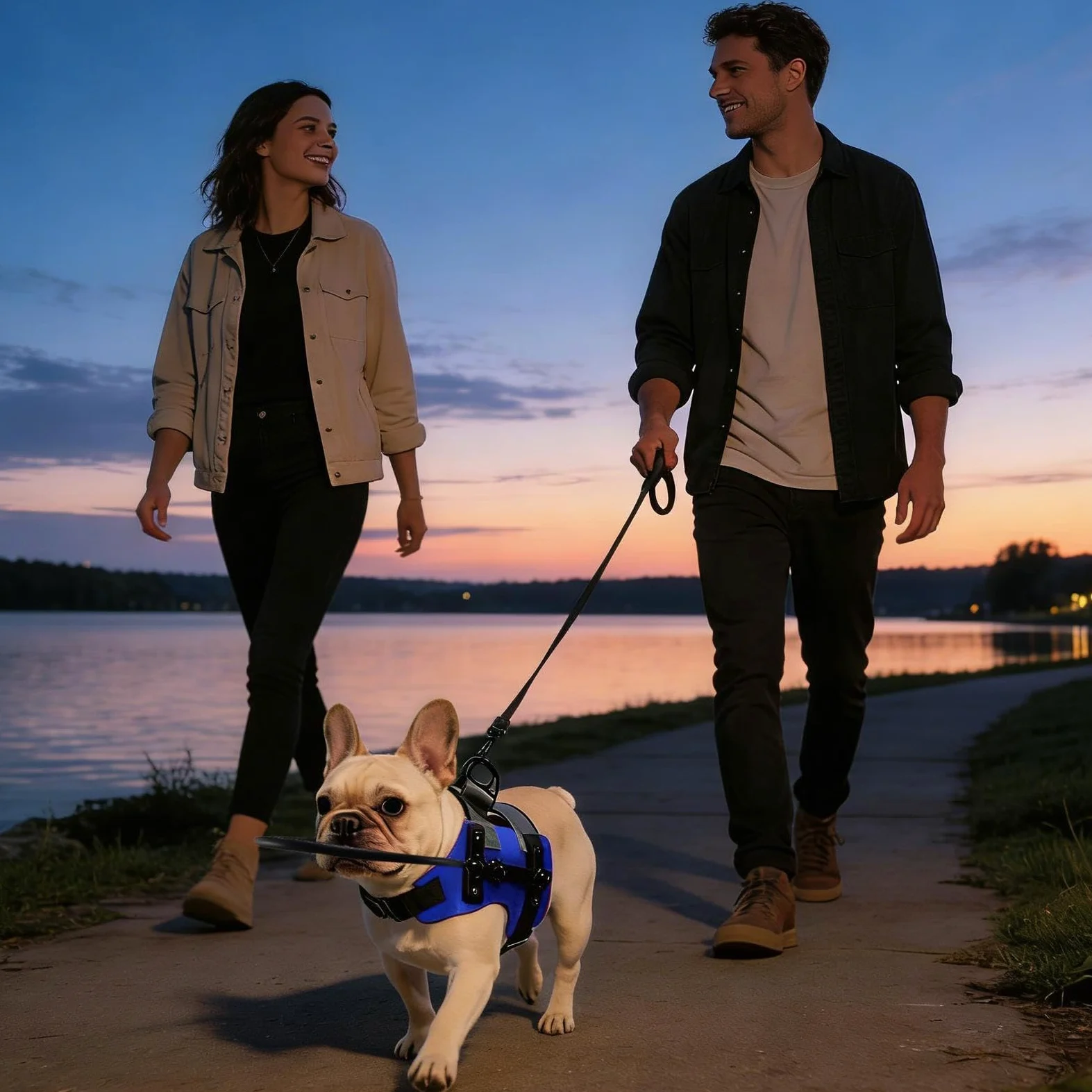 Pettorina Protettiva per Cane Cieco Collare guida con strisce riflettenti | Anello anticollisione per animali domestici per passeggiate, viaggi, addestramento, uso indoor/outd