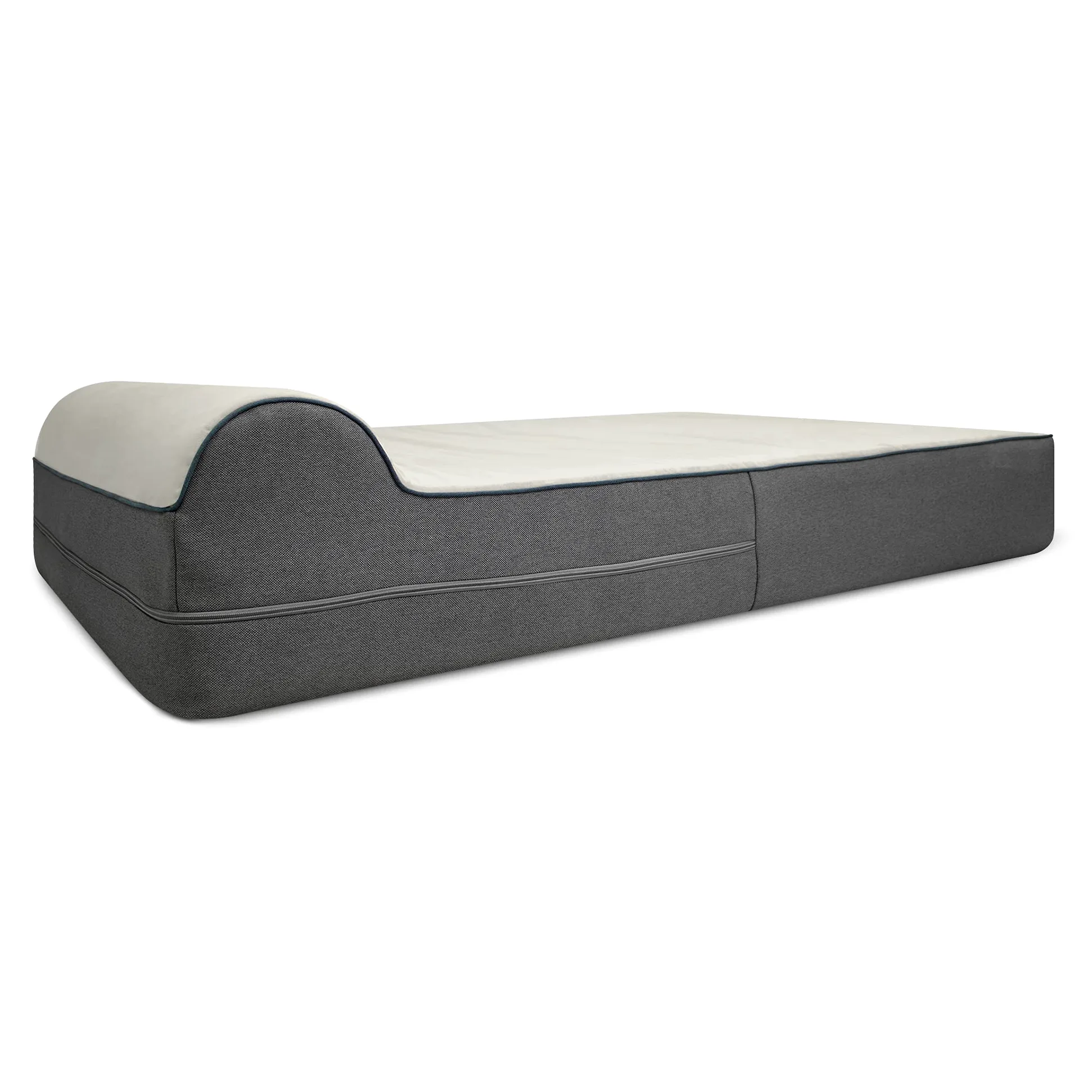 KOPEKS Copertura di ricambio per letto per cani in memory foam, a prova di masticazione, extra large (dimensioni Jumbo), grigio deluxe