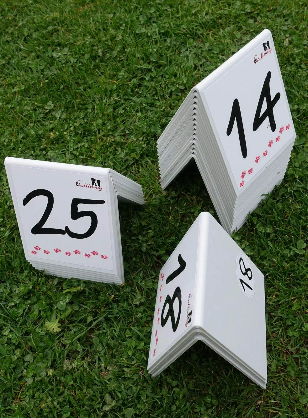 Numeri di parcours/numeri Rally Obedience – Set/Targhe – Set numerato 1 – 25