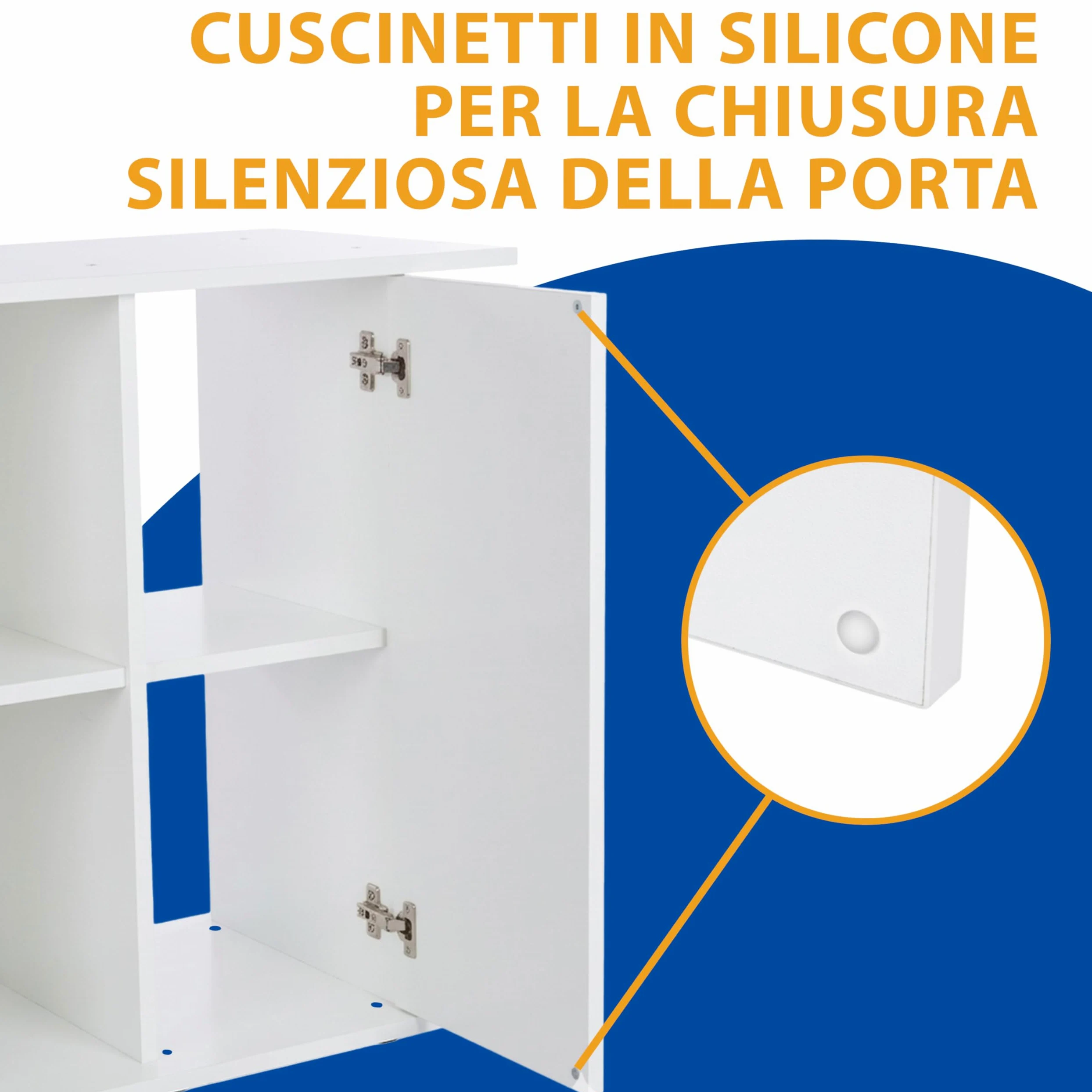 Ferplast Hydor Supporto Acquario, Mobile per Acquario, Resistente all'Umidità, Struttura Solida con Ante e Ripiani Integrati, Piedini Regolabili, 101 x 41 x h 73 cm, in Legno Bianco