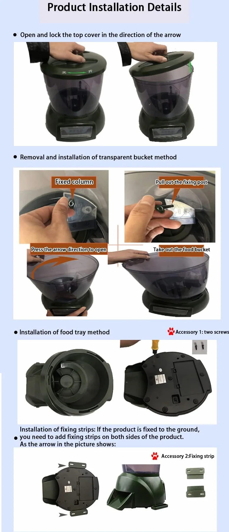 4.5L Pond Fish Feeder, Mangiatoia automatica laghetto, Distributore cibo per pesci per vacanze e clima caldo o freddo -alimentato a batteria