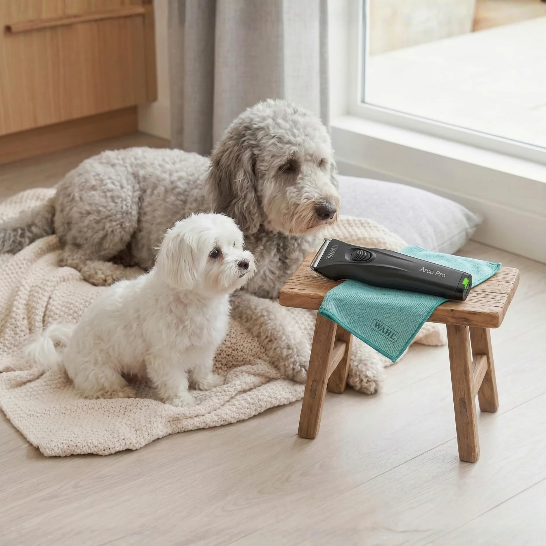 Agrarzone Edition Wahl Moser Arco Pro tosatrice cani e gatti - 2 batterie, Set rialzi, Leggera, Silenziosa, Potente - Made in Germany