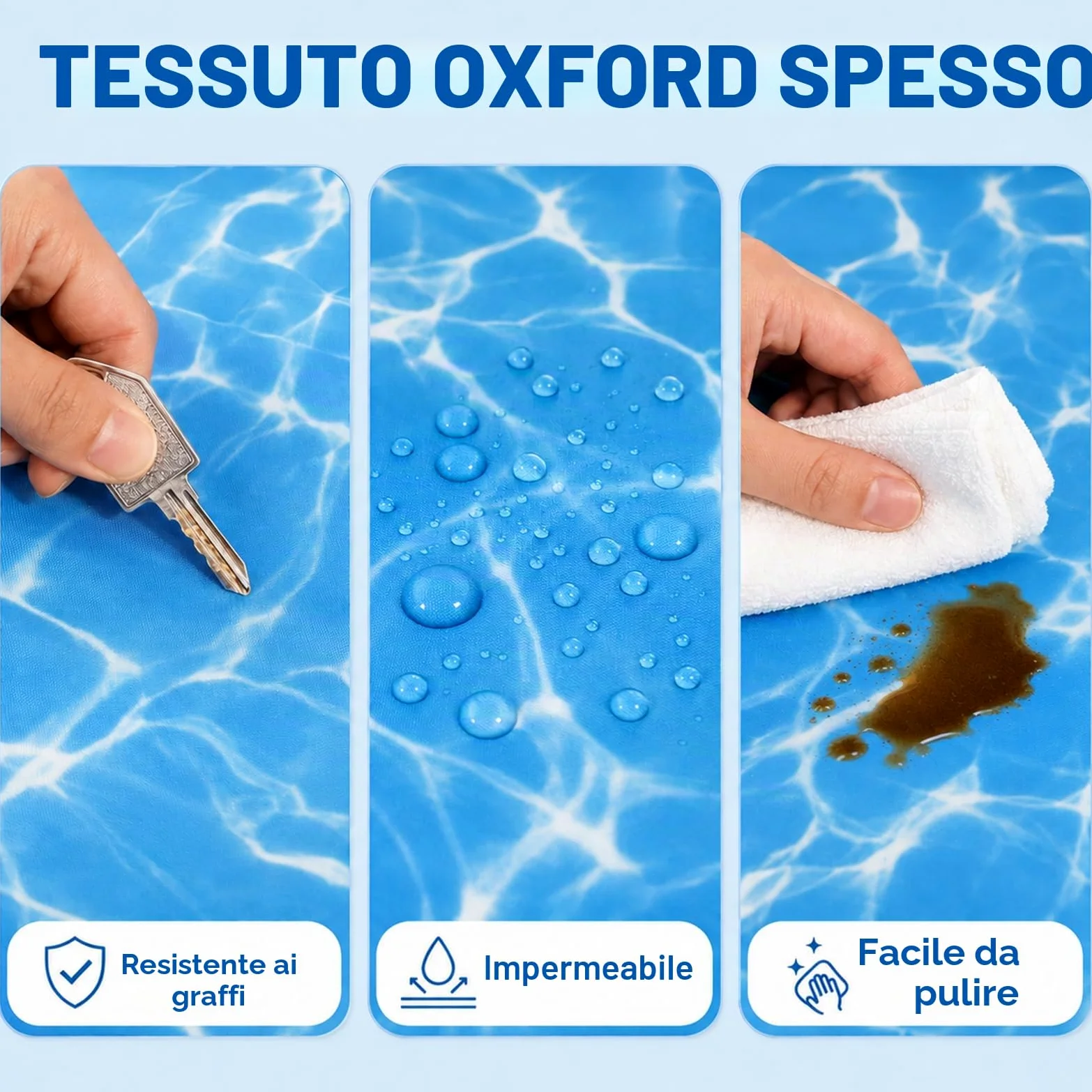 Tappetino Refrigerante Cane 80 x 120 cm, Materassino Fresco per Cani e Gatti in Oxford 300D e PVC, Pieghevole e Resistente all’Acqua per Casa, Auto e Cuccia