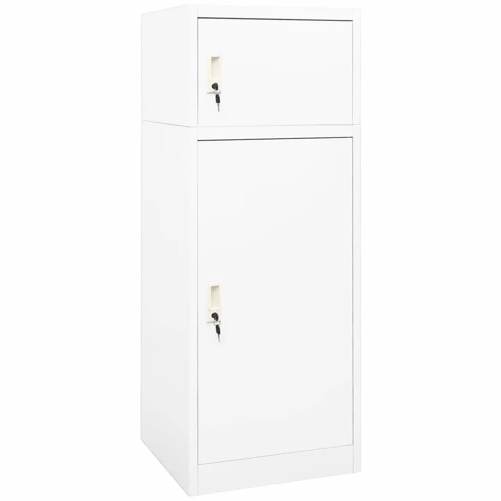 Armadietto per Sella Bianco 53x53x140 cm in Acciaio