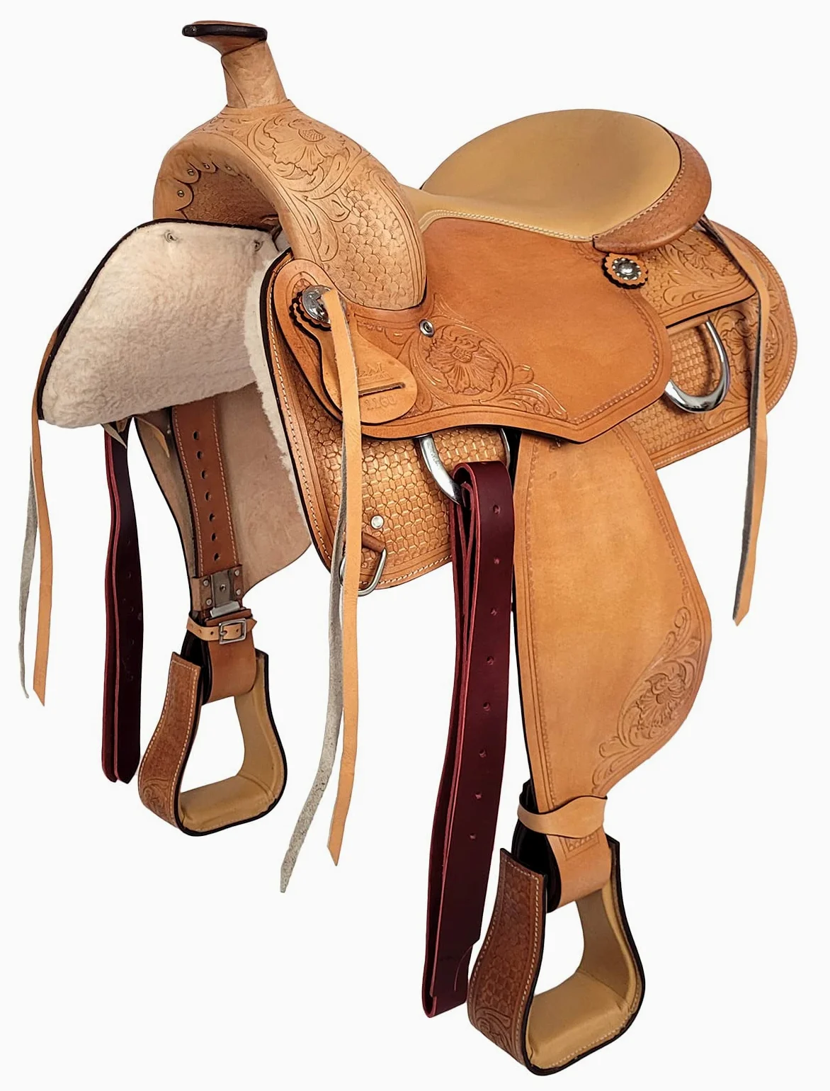 A&M Reitsport Sella Western Denver in pelle di bufalo di alta qualità
