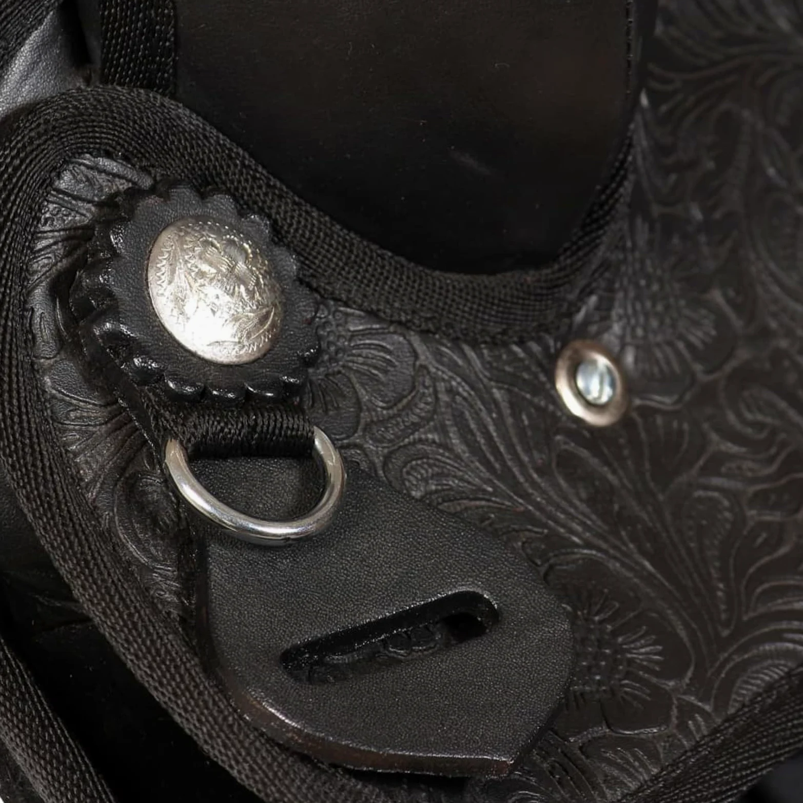 Homgoday Sella Western - Sella in vera pelle, 40,6 cm, colore: Nero