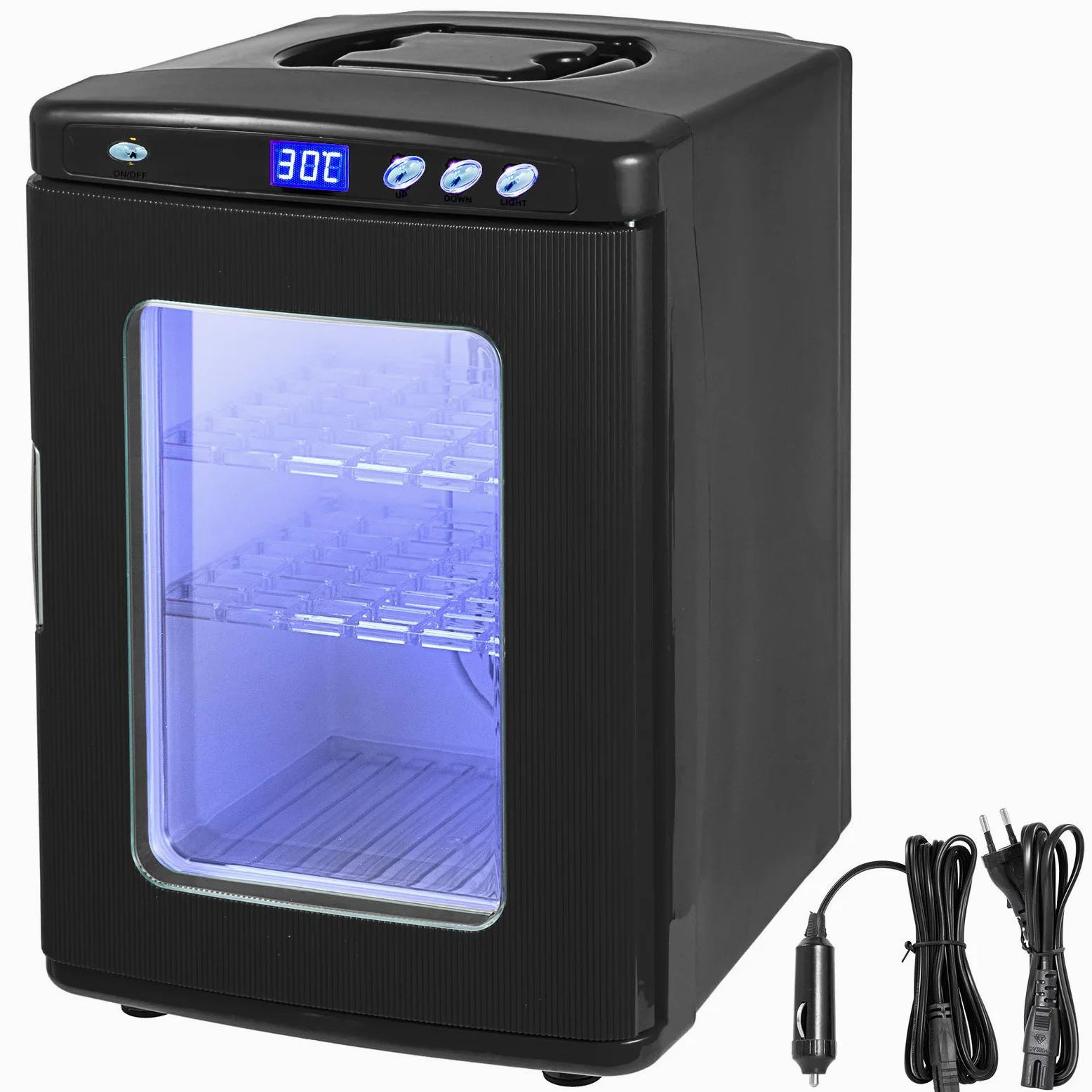 Incubatore per uova di rettile da 25 l, incubatrice per uova di rettile nero da 5 a 60 °C, per riscaldamento scientifico a led per piccoli rettili