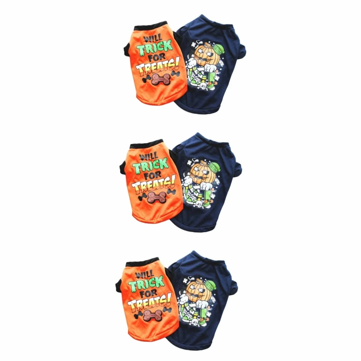 PRETYZOOM 6pezzi Costumi Per Cani Di Halloween Da Magliette Per Cani e Arancione Comode e Lavabili Per Feste e Occasioni Speciali