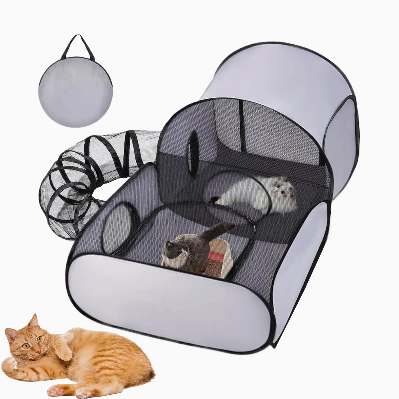 Playpen portatile per animali domestici: pieghevole gabinetto di animali, casa di giochi di viaggio compatto |, Rifugio per conigli, furetti, cuccioli, uso esterno, vettore