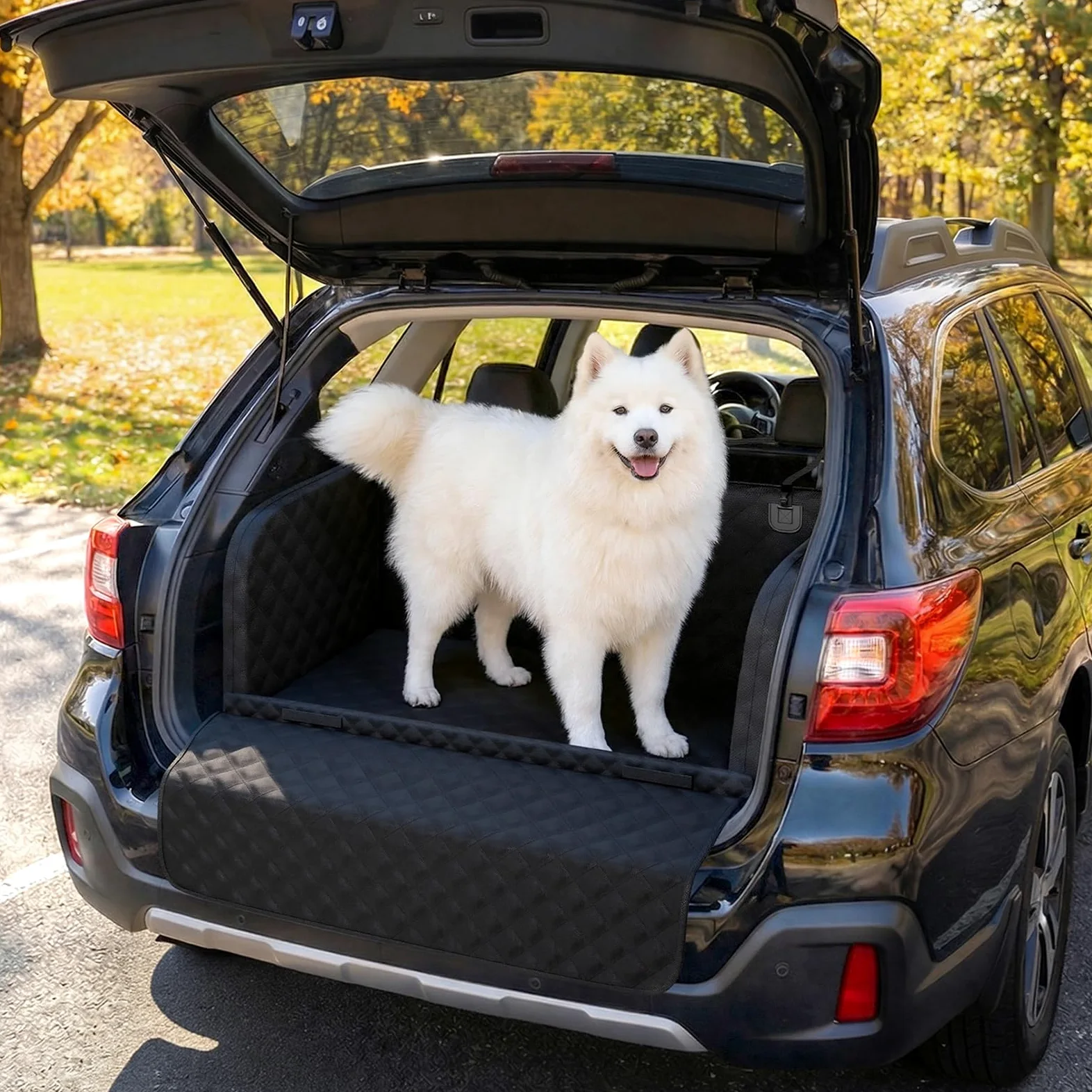 Pecute Telo Auto per Cani Protezione Bagagliaio Copertura, Protezione anticollisione in spugna, Telo Cane Auto Bagagliaio per SUV