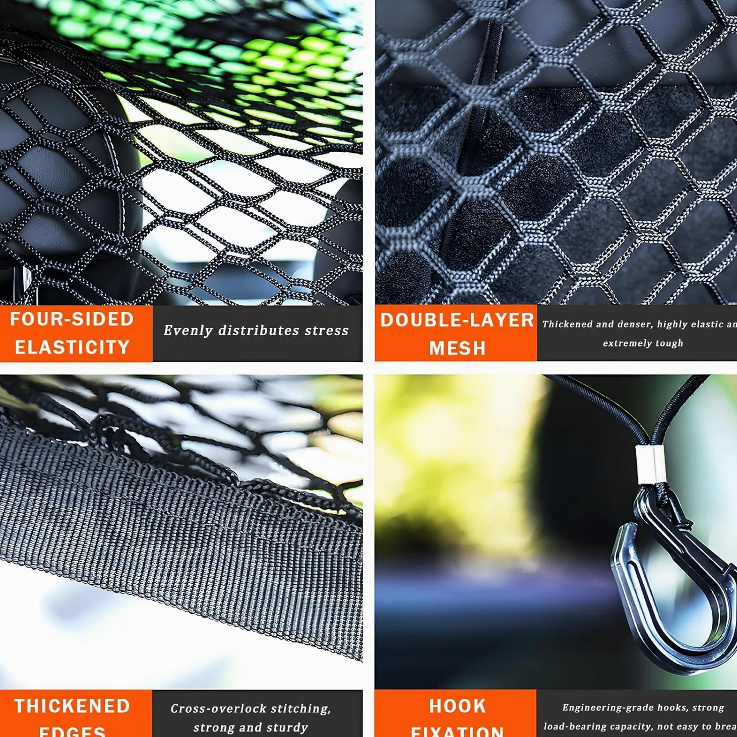 Barriera Rete Auto per Cane per Dodge Durango/Nitro/Journey/Caliber/Caravan/Colt/Shadow/Magnum, Pet Auto Barriera per Cani, Animali Doppio Strato, Griglia di Protezione per Auto per SUV E Camion