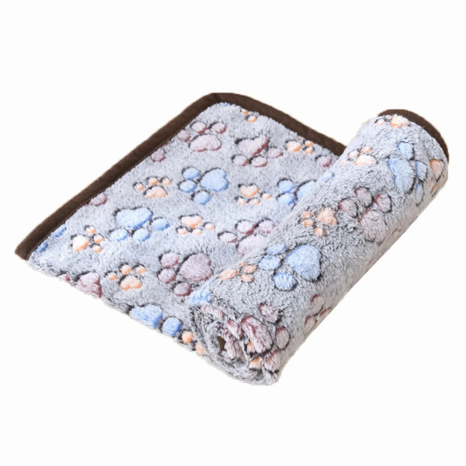 Coperta in flanella per animali domestici, lavabile, con stampa di zampe, per letto, divano, auto, coperta calmante per cani, gatti e cani, morbida coperta per animali domestici (grigio, 6