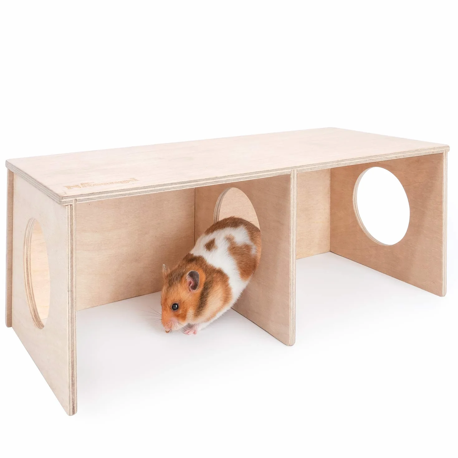 Niteangel - Capanno segreto per criceti con 2 camere e tunnel, Large - for Syrian Hamster