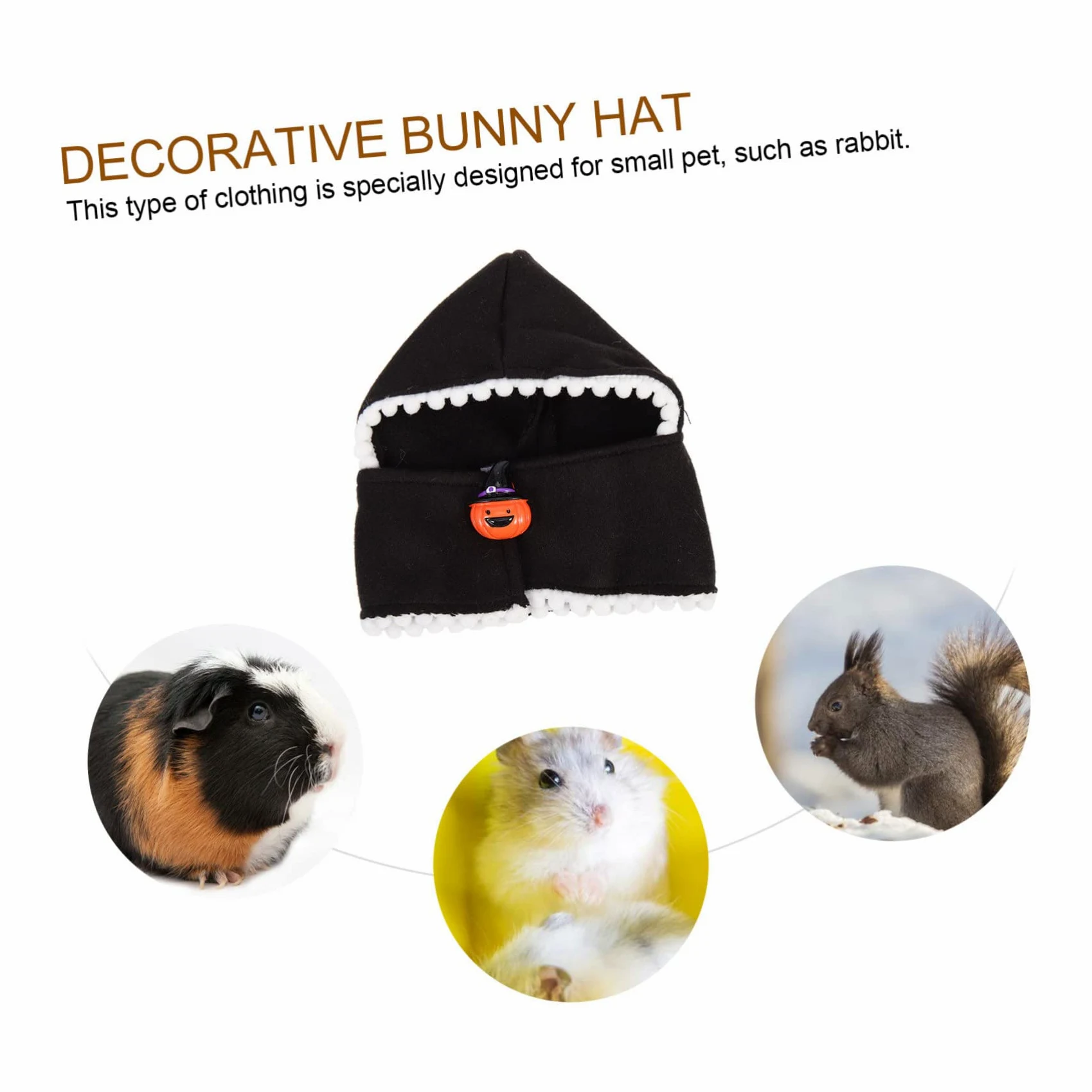 Didiseaon 5 Pz Cappello Di Halloween Maglione Per Coniglio Cappello Da Festa Di Compleanno Per Gatti Vestiti Di Coniglio Berretto Cosplay Per Cani Cappotti Per Conigli Cotone Cucciolo Zucca
