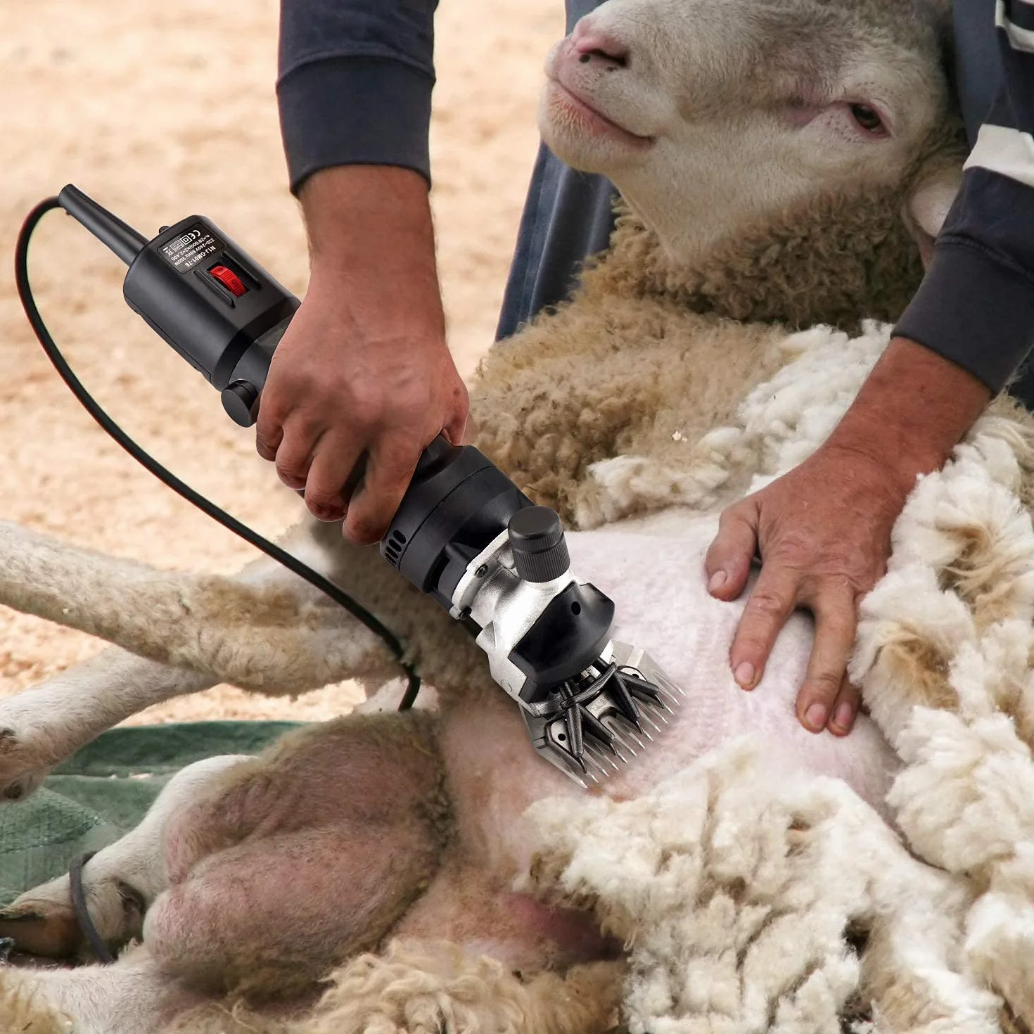 Forbici elettriche, Tosatrici professionali per tosatura delle pecore da 350 W, Forniture per animali da compagnia per la rasatura della lana da pelliccia