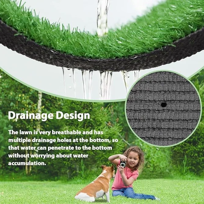 80 * 130CM Tappeto erboso Artificiale per Cani, per Interni ed Esterni, Erba Artificiale per Cani, vasino, terrazzo, Prato, Decorazione