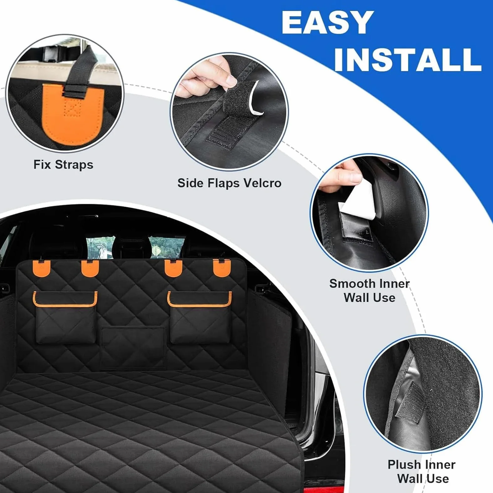 Telo Auto per Cani Bagagliaio per Buick GL8 2011, Custodia per Baule Auto Protezione Bagagliaio Antiscivolo Impermeabile Coperta per Cani
