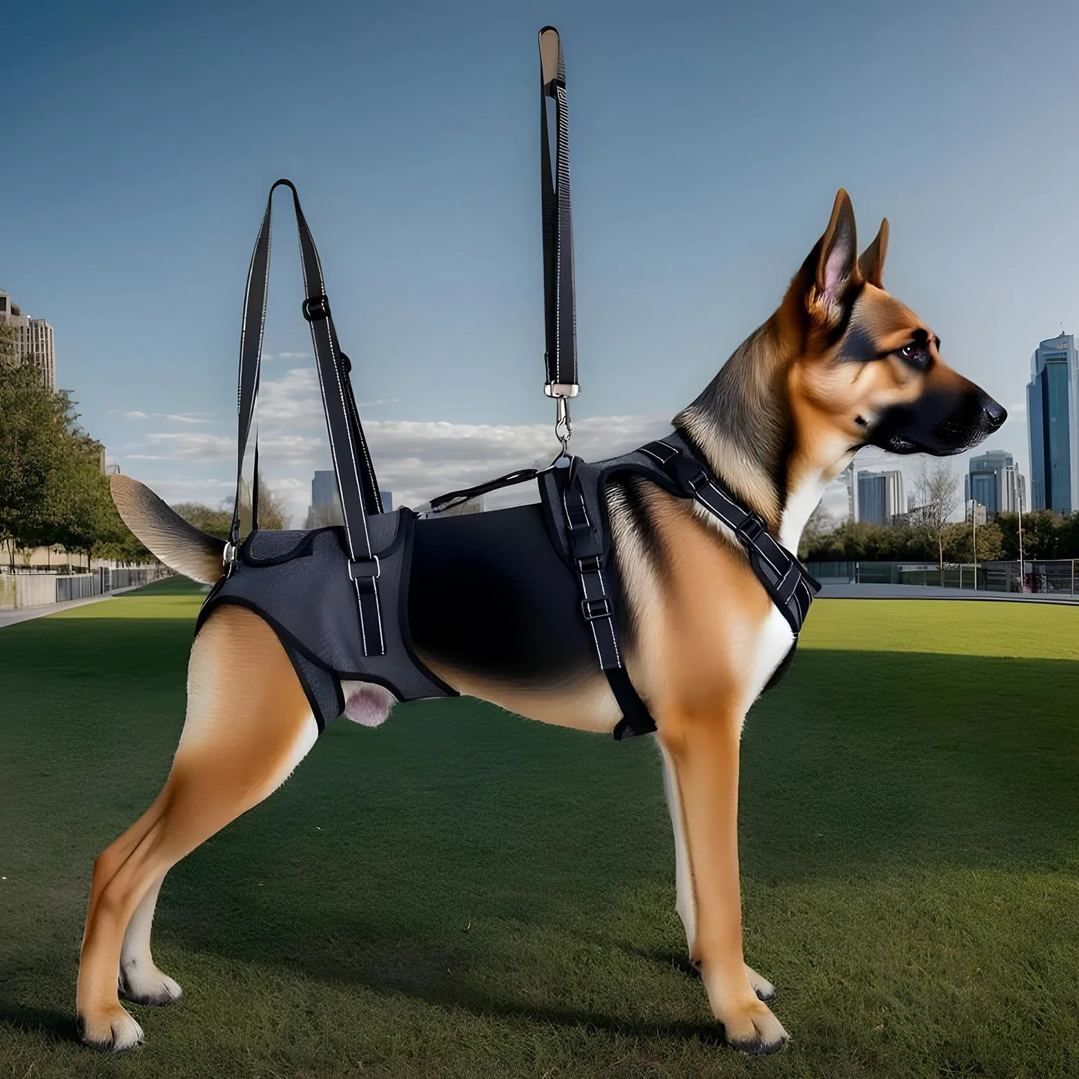 Imbracatura di sollevamento Pettorina Regolabile Trasporto | Maniglie Sollevatore Per Cani Riabilitazione Addestramento Uscite Veterinario Scale