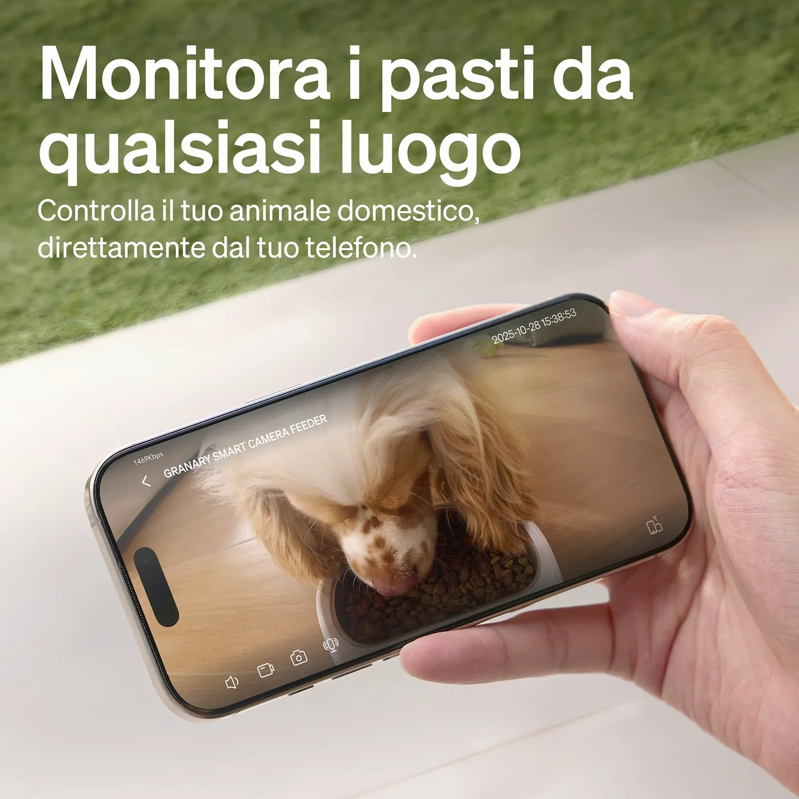 PETLIBRO Mangiatoia Automatica per Gatti da 5 Litri con APP - Mangiatoia per Cani WiFi 5G e 2.4G Sensore Cibo Basso e Blocco