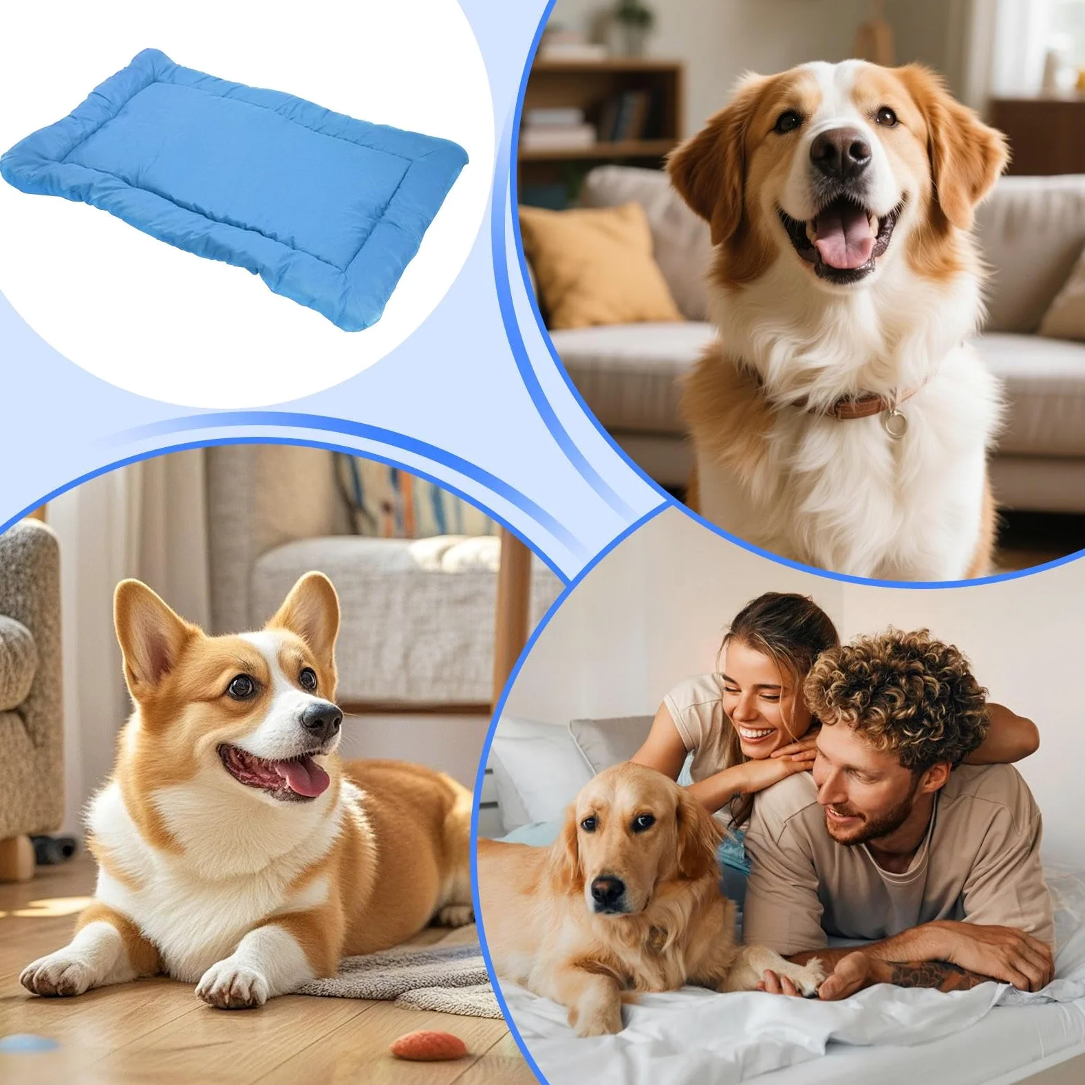 Cuccia Esterna Impermeabile per Cane Tappetino Impermeabile Lavabile | Esterno Taglia Grande Per Cani Arrotolabile, Pieghevole, Leggera, Per Interno E Esterno