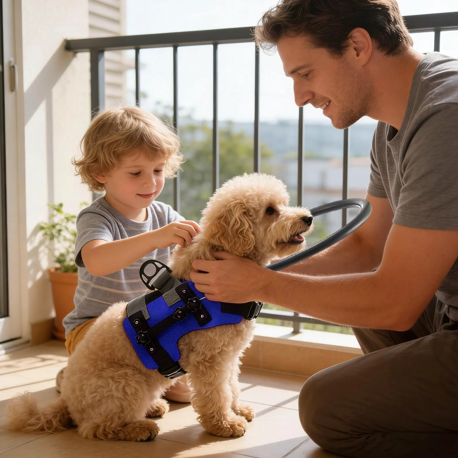Pettorina Protettiva per Cane Cieco Collare guida con strisce riflettenti | Anello anticollisione per animali domestici per passeggiate, viaggi, addestramento, uso indoor/outd