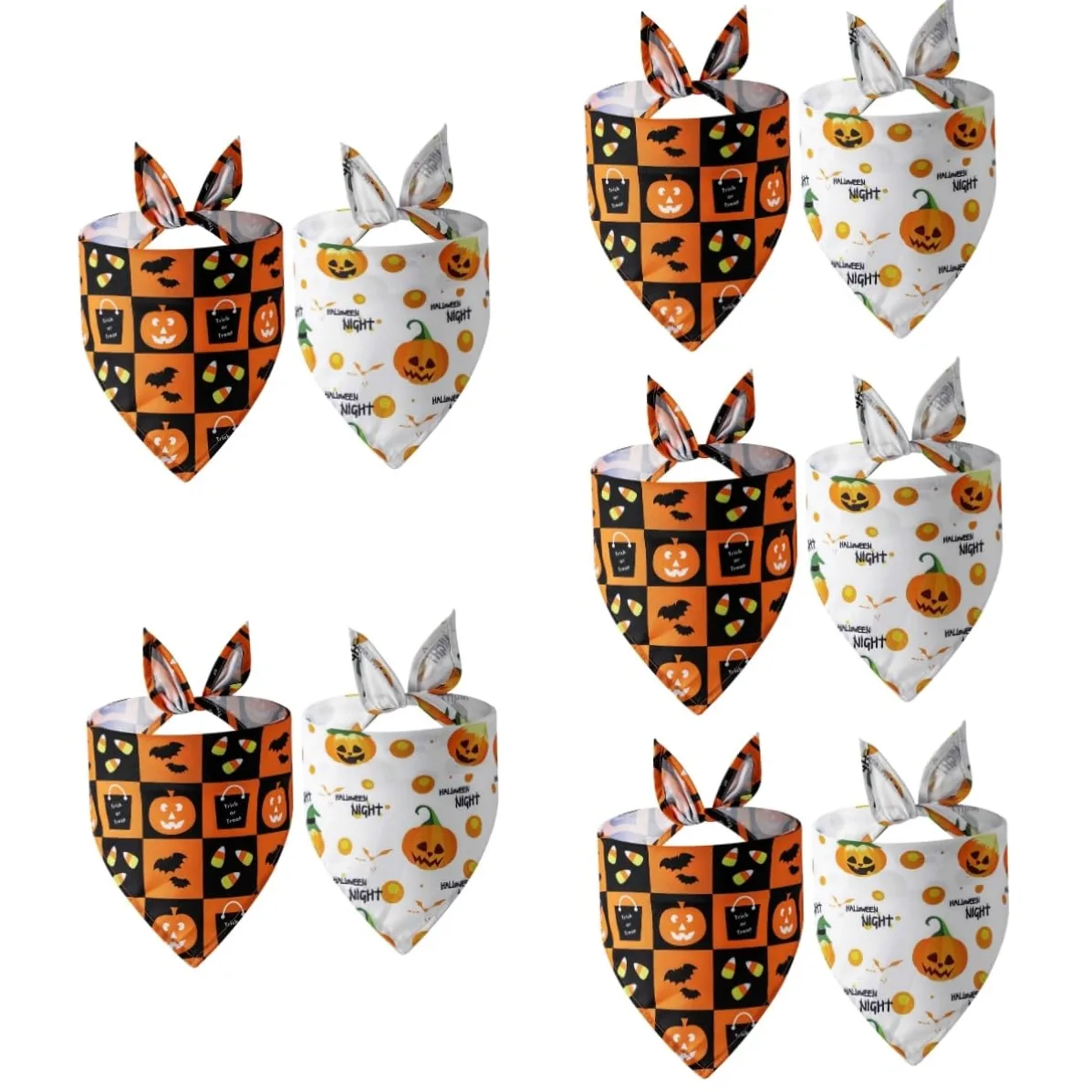 BESPORTBLE 10 PCS Pet Triangolo Asciugamano Vacanza Bandane per Cani Halloween Pet Sciarpa Halloween Cane Triangolo Sciarpa Bavaglini Silenziatore Sciarpa del Cane