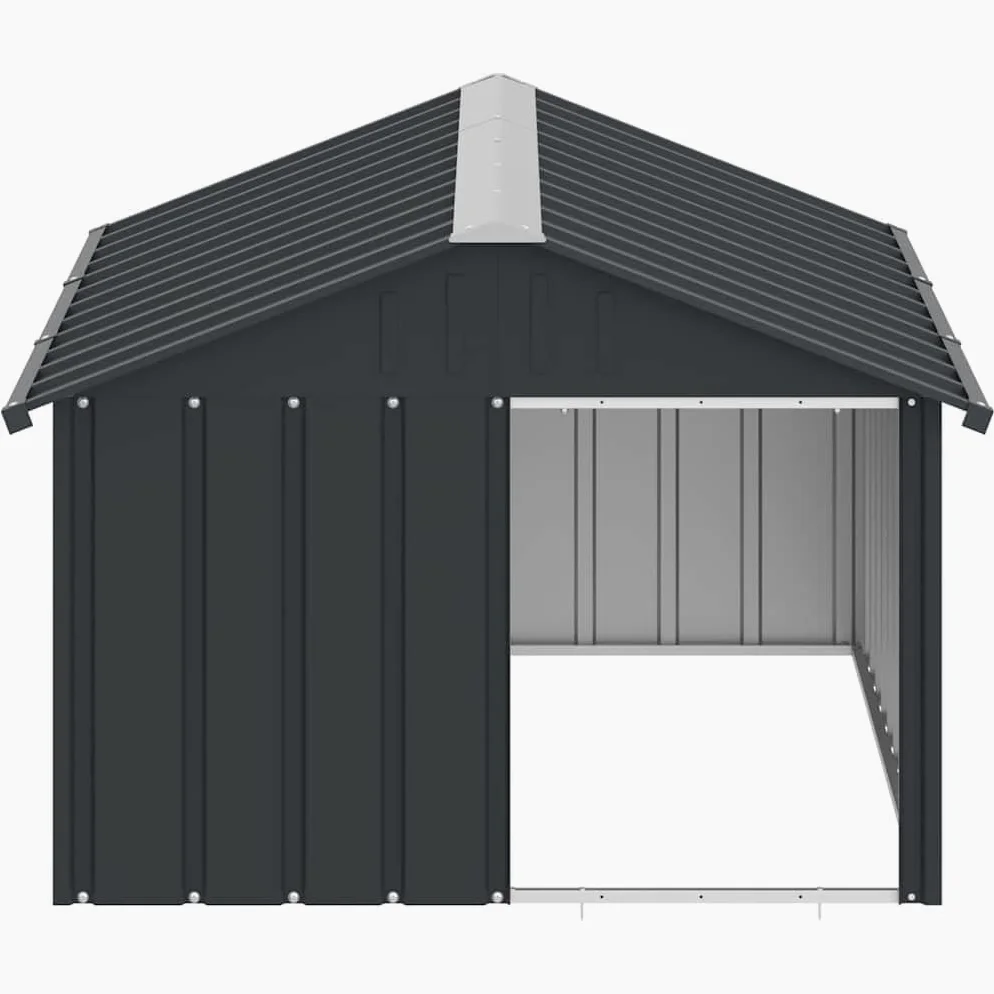 vidaXL Casetta per Cani Antracite 116,5x153x81,5 cm Acciaio Zincato
