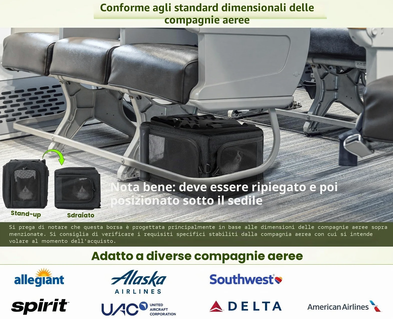 Pecute Trasportino per Gatti Espandibile, Morbido e Approvato dalle Compagnie Aeree, Borsa Traspirante per Animali Fino a 5kg/12lbs, Pieghevole per Viaggi, Campegio, Outdoor, Grigio Scuro