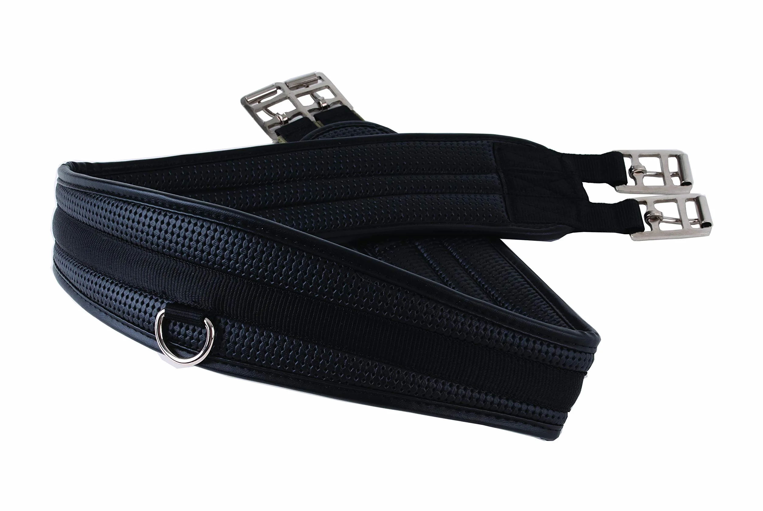 Rhinegold - Guinzaglio Sintetico per Cavallo, Colore: Nero