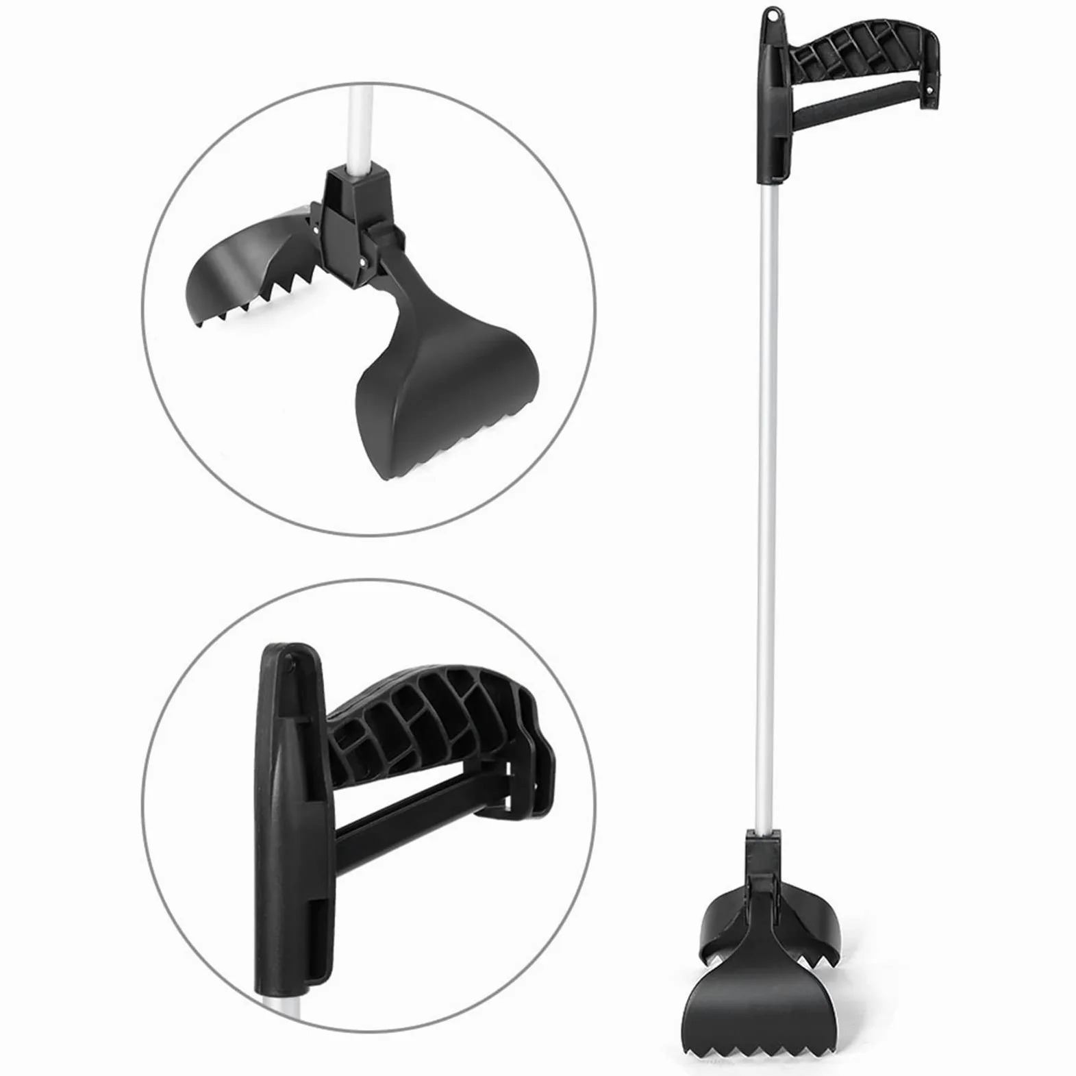 Yctze Raccogli Rifiuti Cani con Manico Lungo, Facile Pulizia per Deiezioni | Ganasce a cucchiaio controllate, Design ergonomico, Plastica resistente, Adatto per erba, cemento, ghiaia