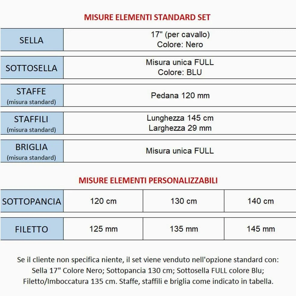 Set Sella 17" Equitazione Completo per Cavallo, Attrezzatura equitazione inglese per Principianti ed Esperti - Adulti Unisex, con sottosella briglia e staffe