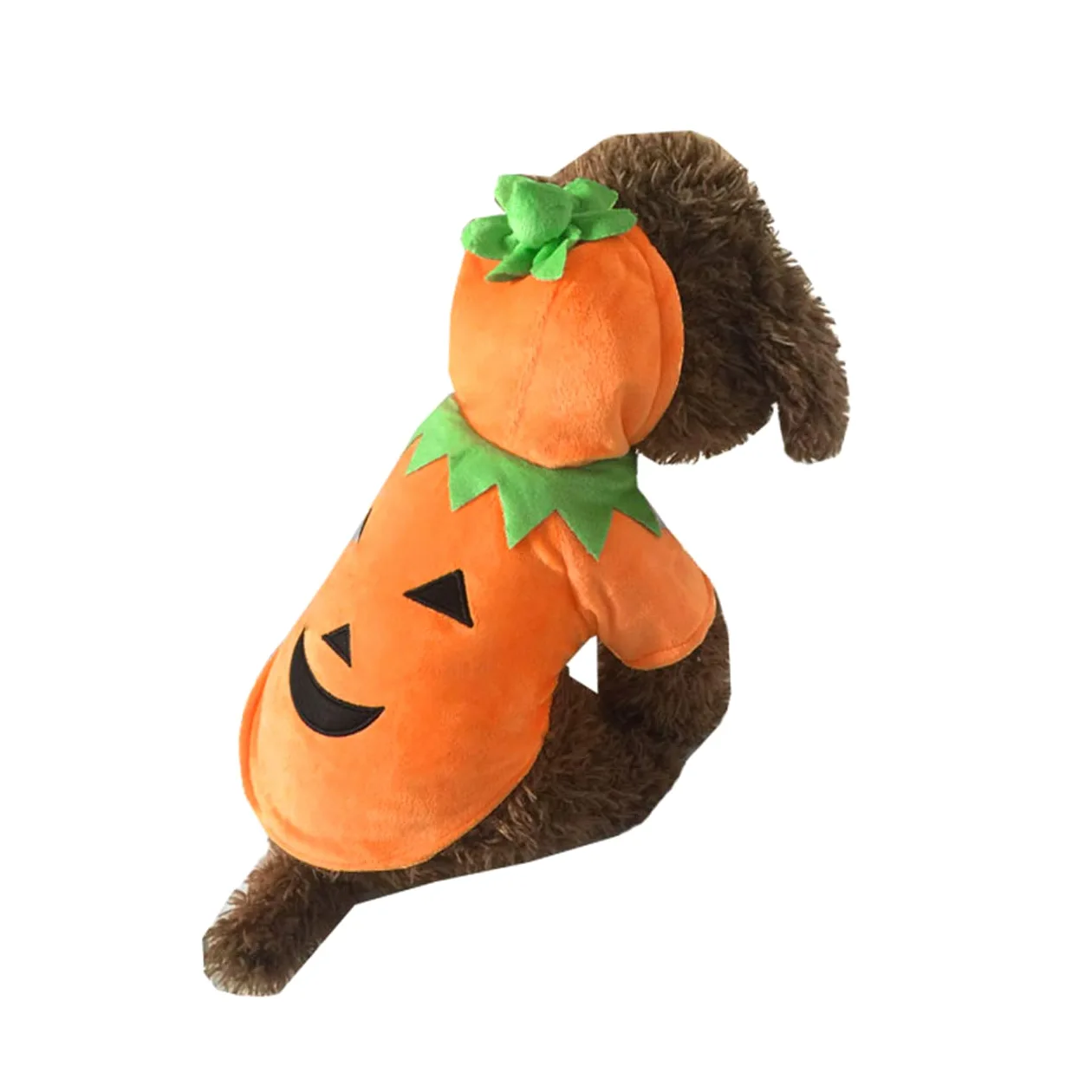 Mogoko Costume da zucca di Halloween per cani e gatti, costume per cosplay per cuccioli, caldo abbigliamento in pile con cappuccio per animali autunnali e invernali (taglia XXXL)