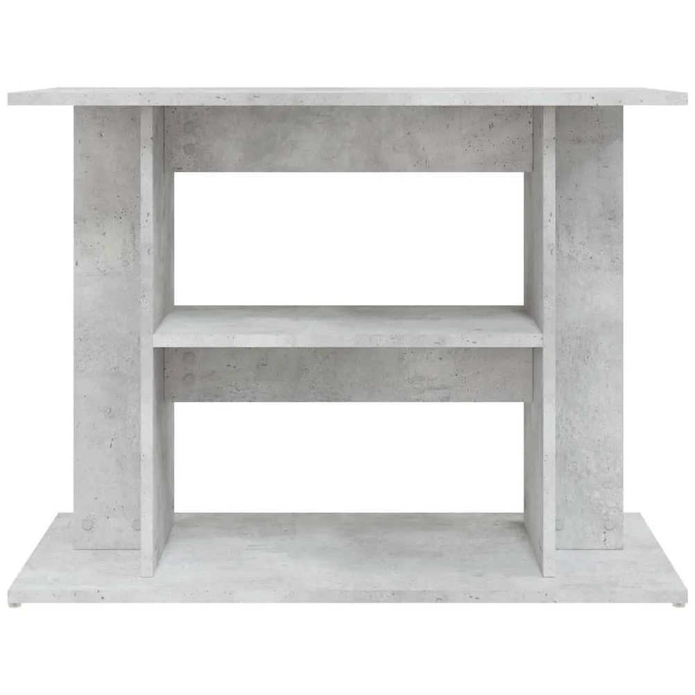 Supporto per acquario, grigio cemento, 80 x 35 x 60 cm, in legno, stabile mobile inferiore per acquario con 3 ripiani, pratico armadio per acquario per riporre mangime per pesci e accessori