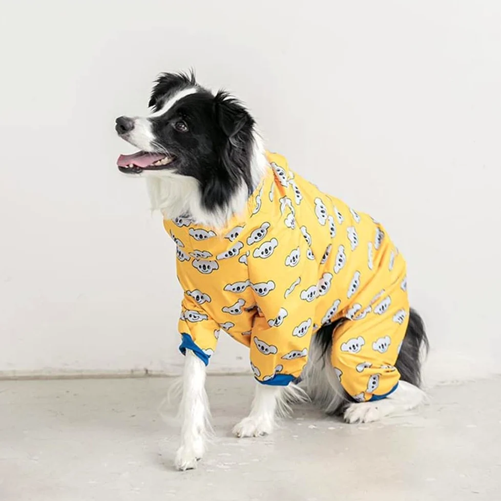 Impermeabile per Cani da Compagnia Impermeabile Universale A Quattro Zampe per Cani di Grossa Taglia all Inclusive con Impermeabile,Blu,3XL