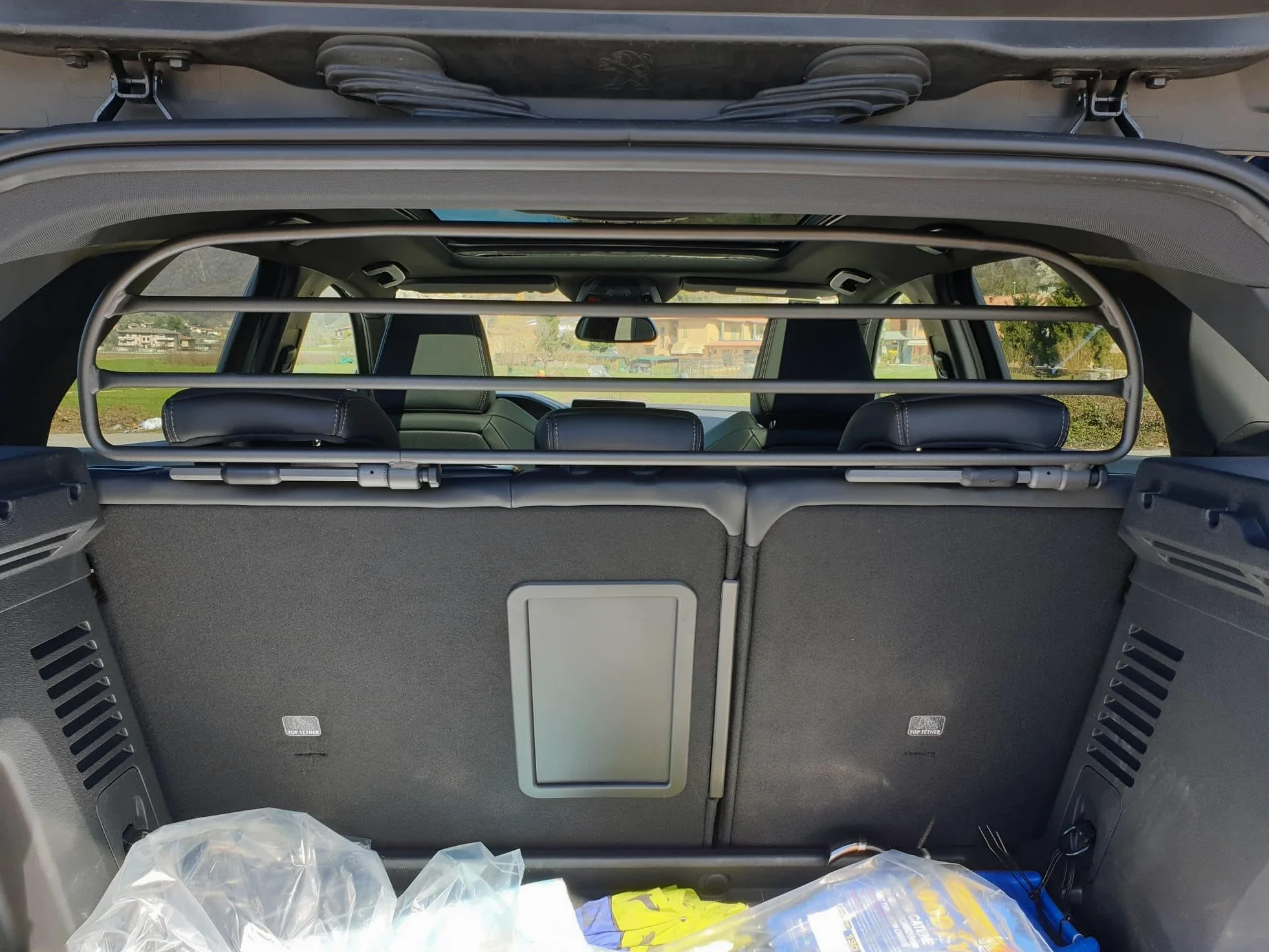 ERGOTECH Divisorio Griglia Divisoria per Peugeot 3008 (dal 2016 al 2024) RDA65HBG-XS, per Trasporto Cani e Bagagli