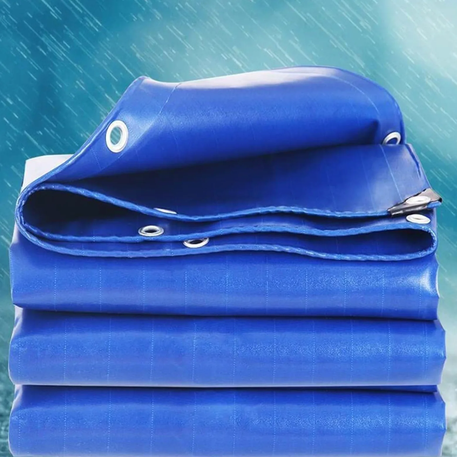 Laghetto per Carpe Koi in PVC - 600x500x100 cm, Vasca di stoccaggio Acqua per Tartarughe e Pesci d'Acqua salata, Serbatoio temporaneo con valvola di Scarico, Telo in Tela da 0,65 mm