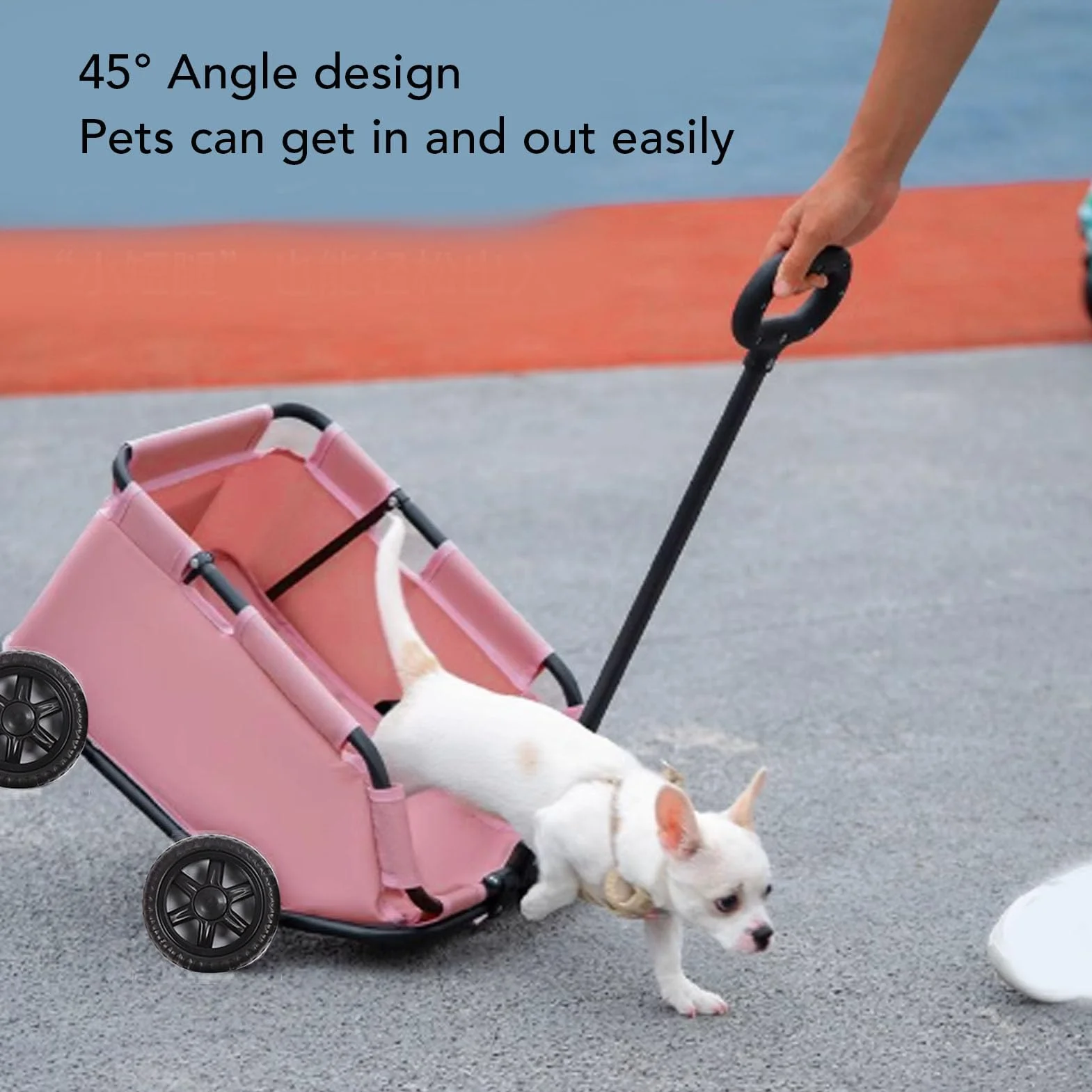Passeggino per Cani Fino a 12,9 Kg per Cani di Piccola Taglia, Passeggino per Cani con 4 Ruote, Passeggino per Animali Pieghevole, Passeggino per Gatti, Box per Cani, Passeggino